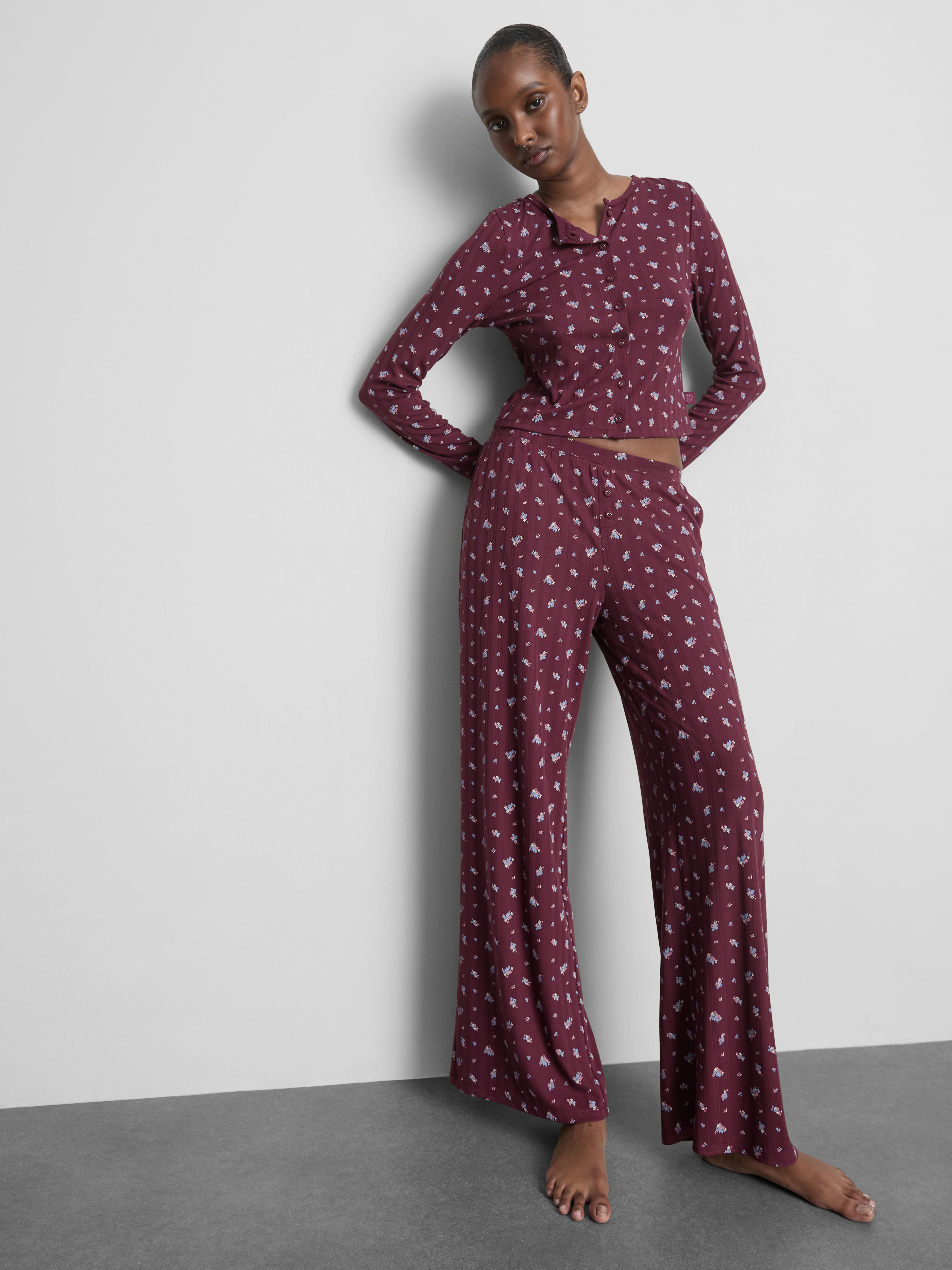 Calças pijama estampado floral Love To Lounge