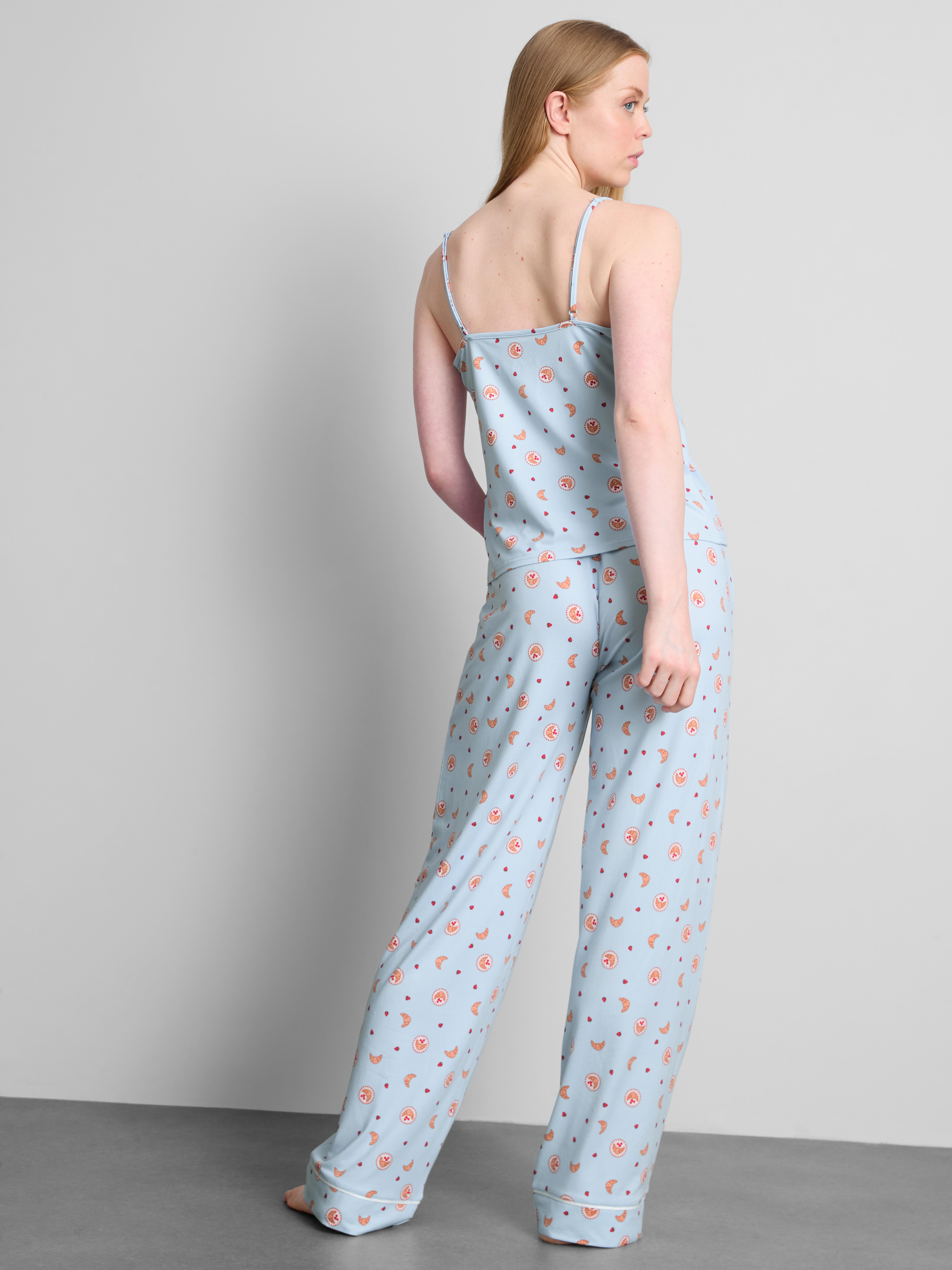 Womens Light Blue Cami Long Leg Pyjamas | Primark