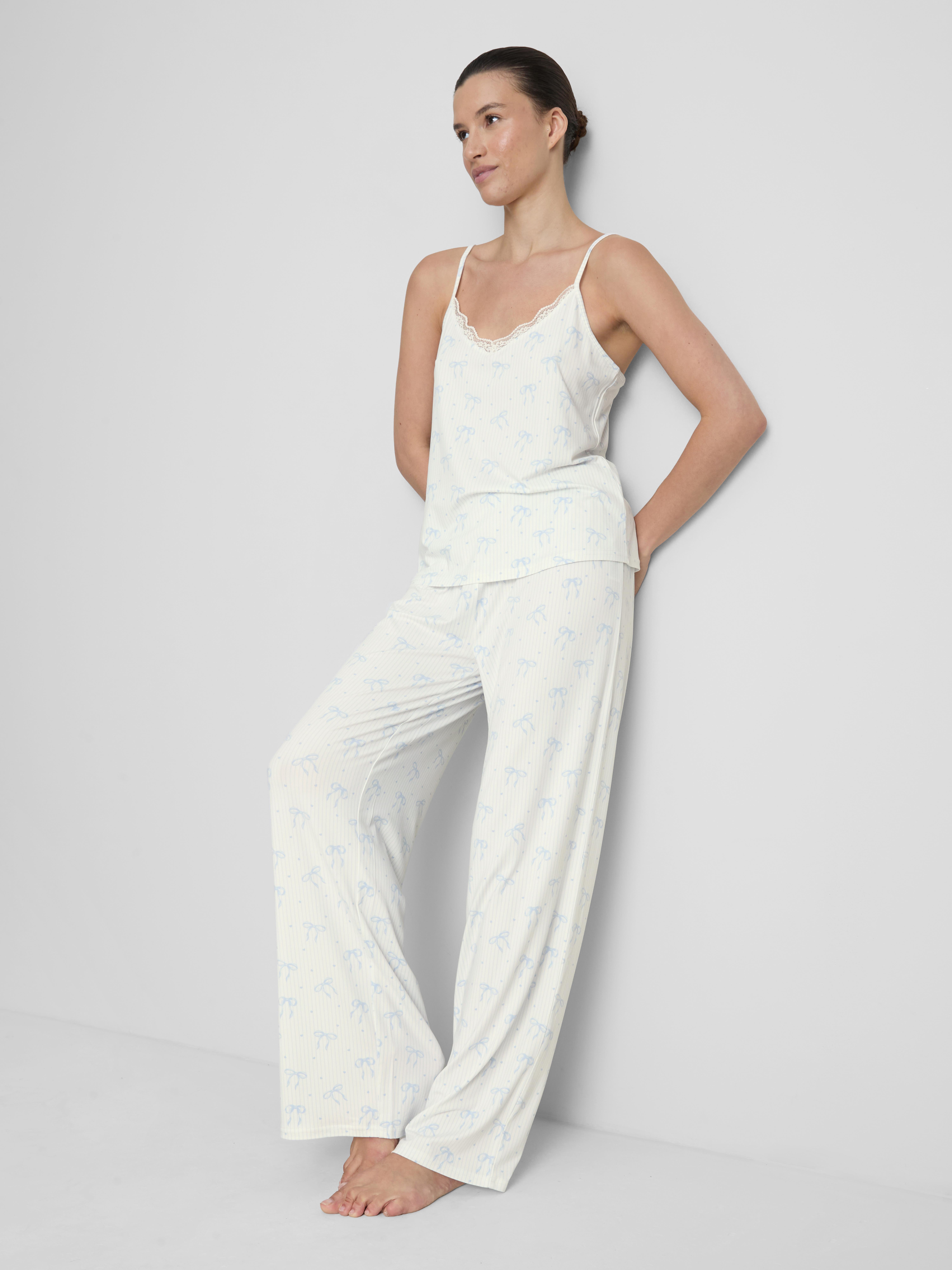 Womens Blue Cami Long Leg Pyjamas | Primark