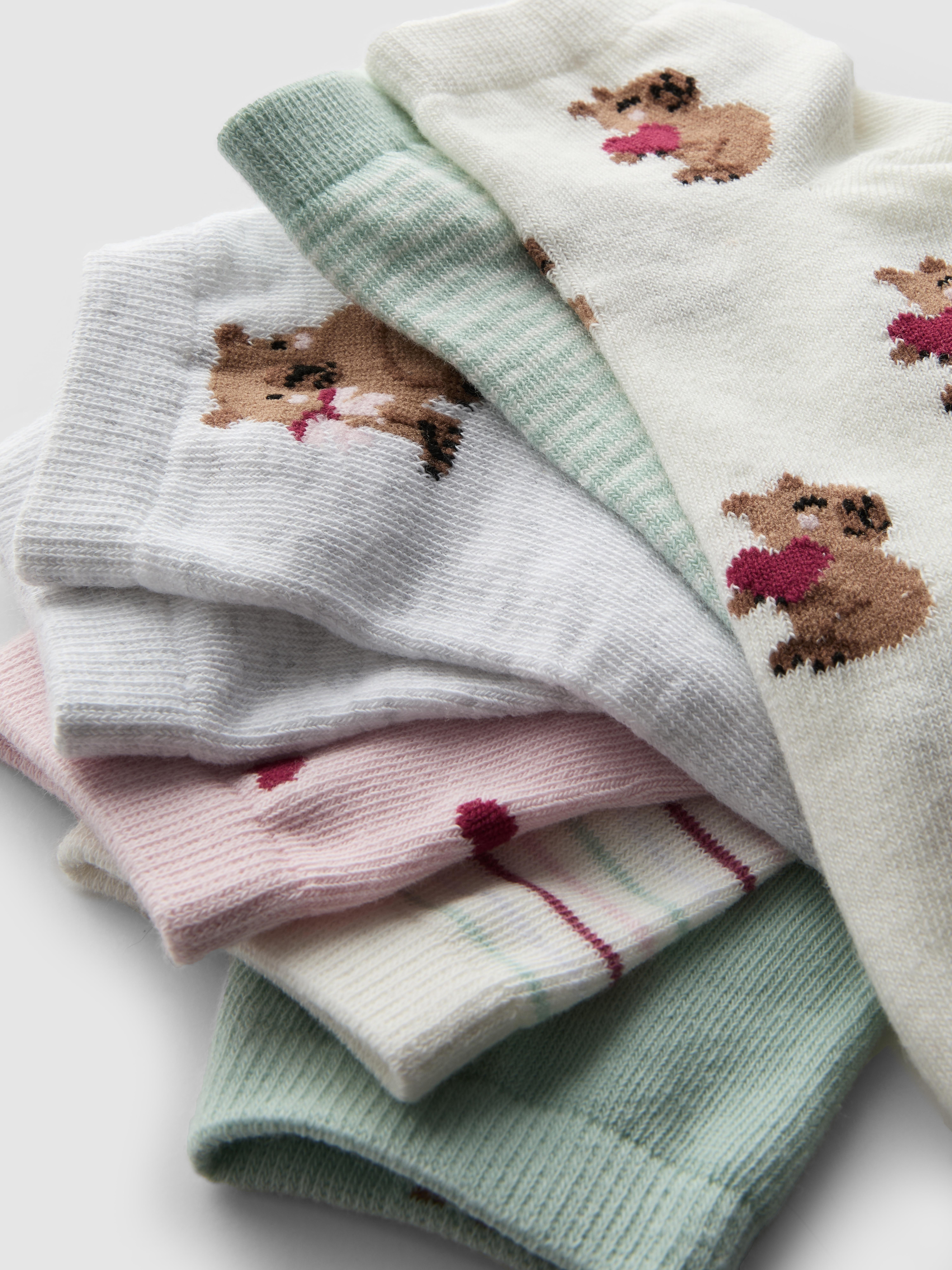 7pk Capybara Print Ankle Socks