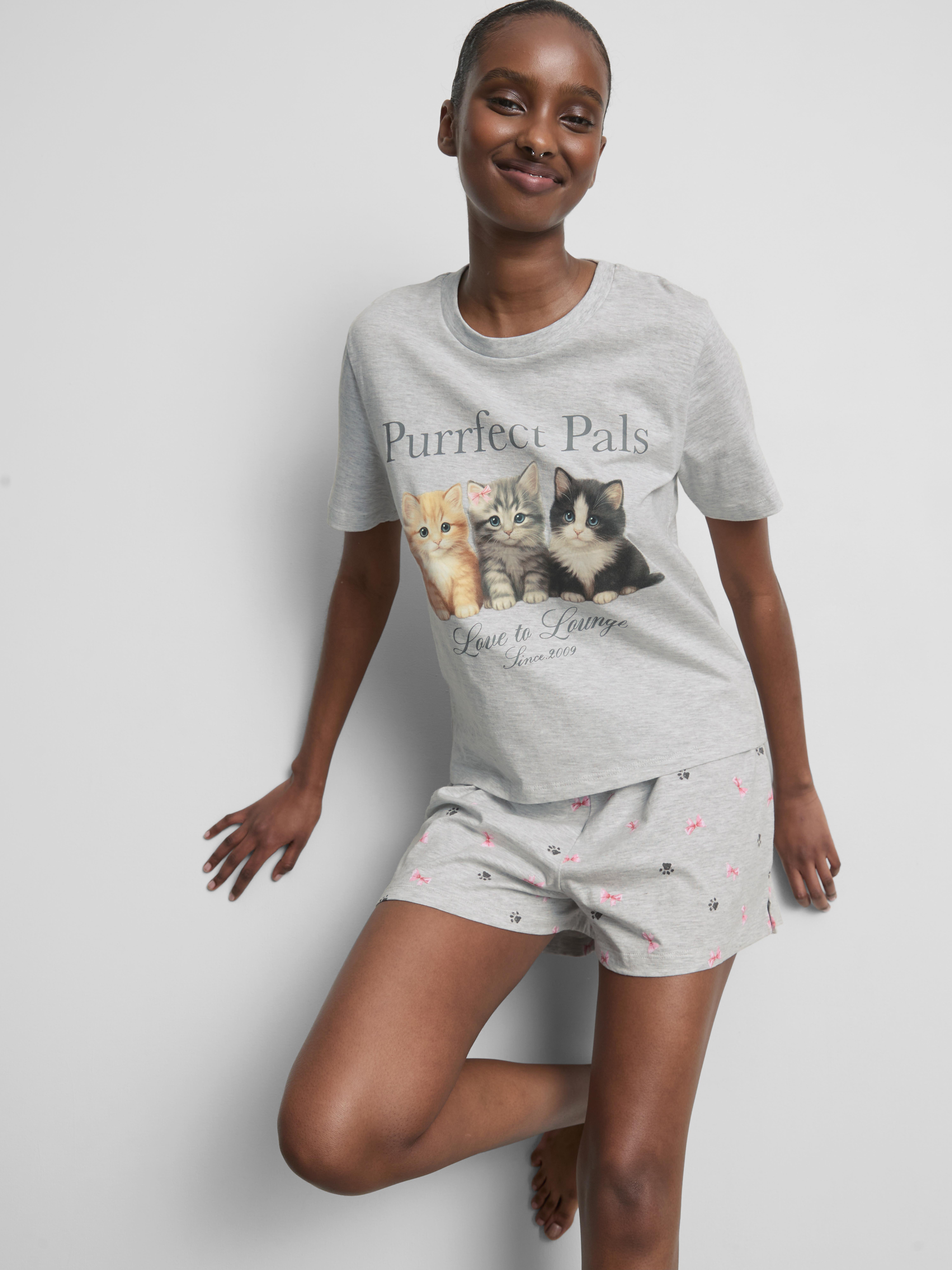 Love To Lounge Cotton Rich Printed Shorty Pyjamas