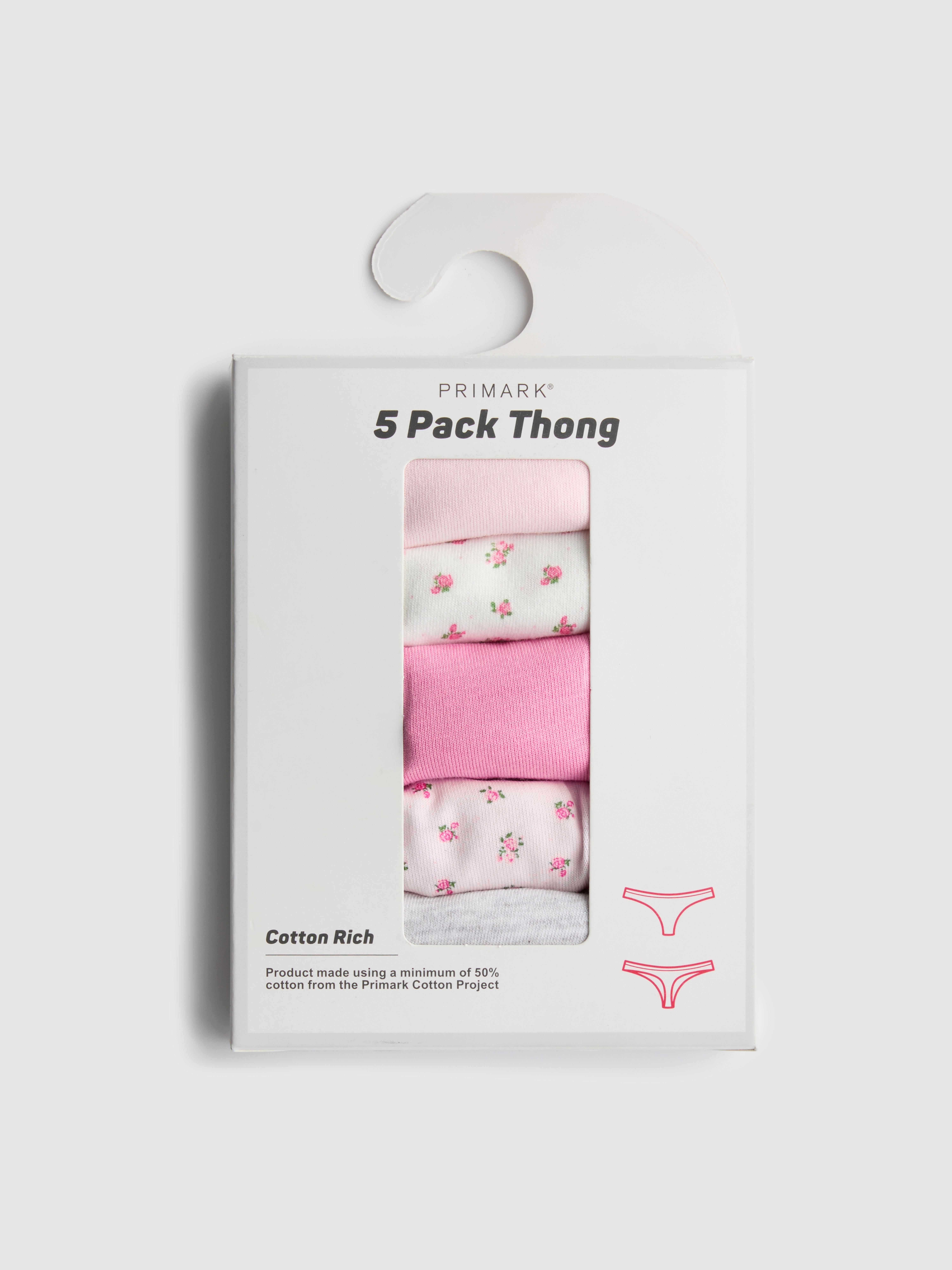 Tangas mit hohem Baumwollanteil, 5er-Pack