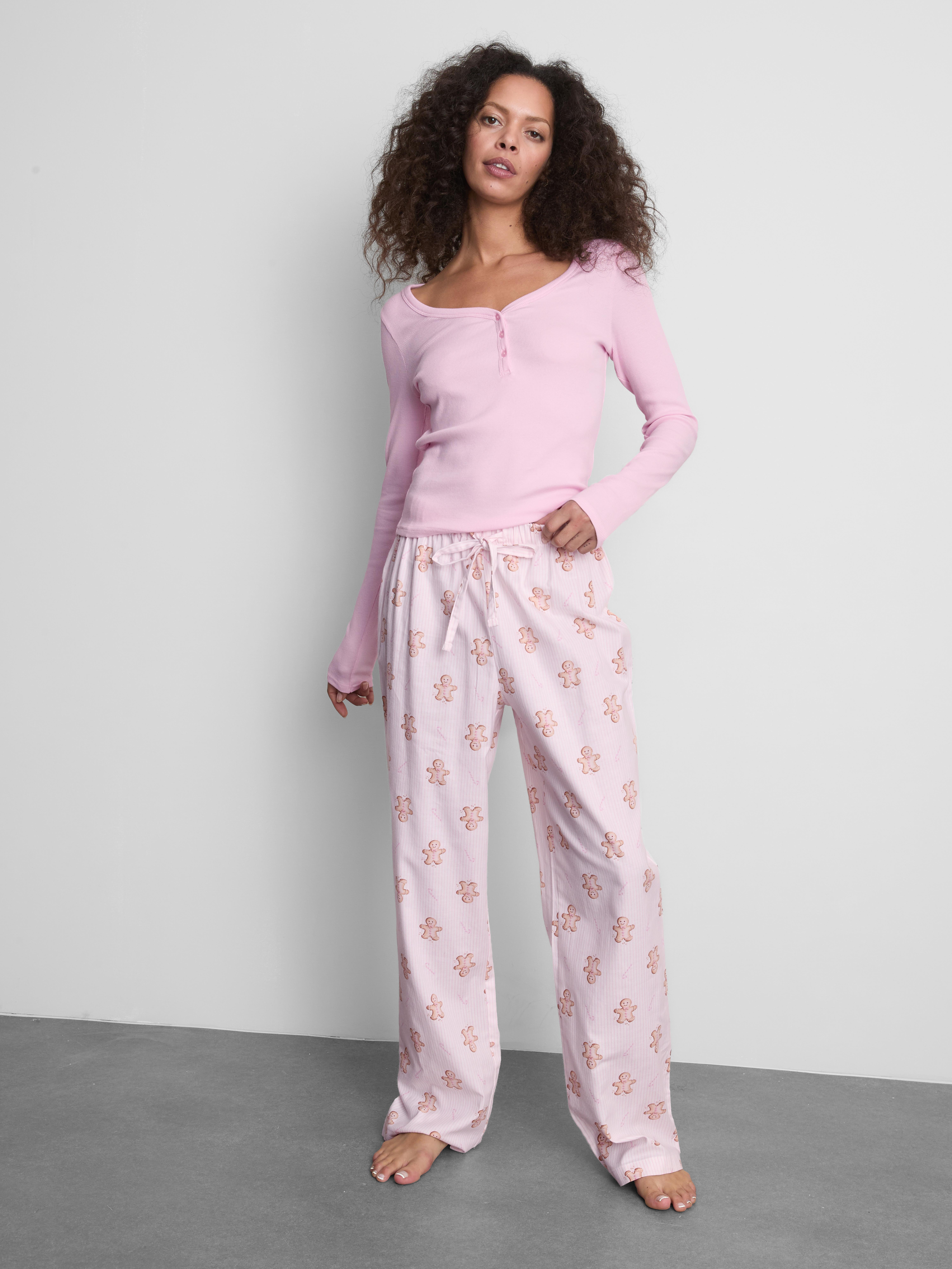Pijama flanela gola padre algodão