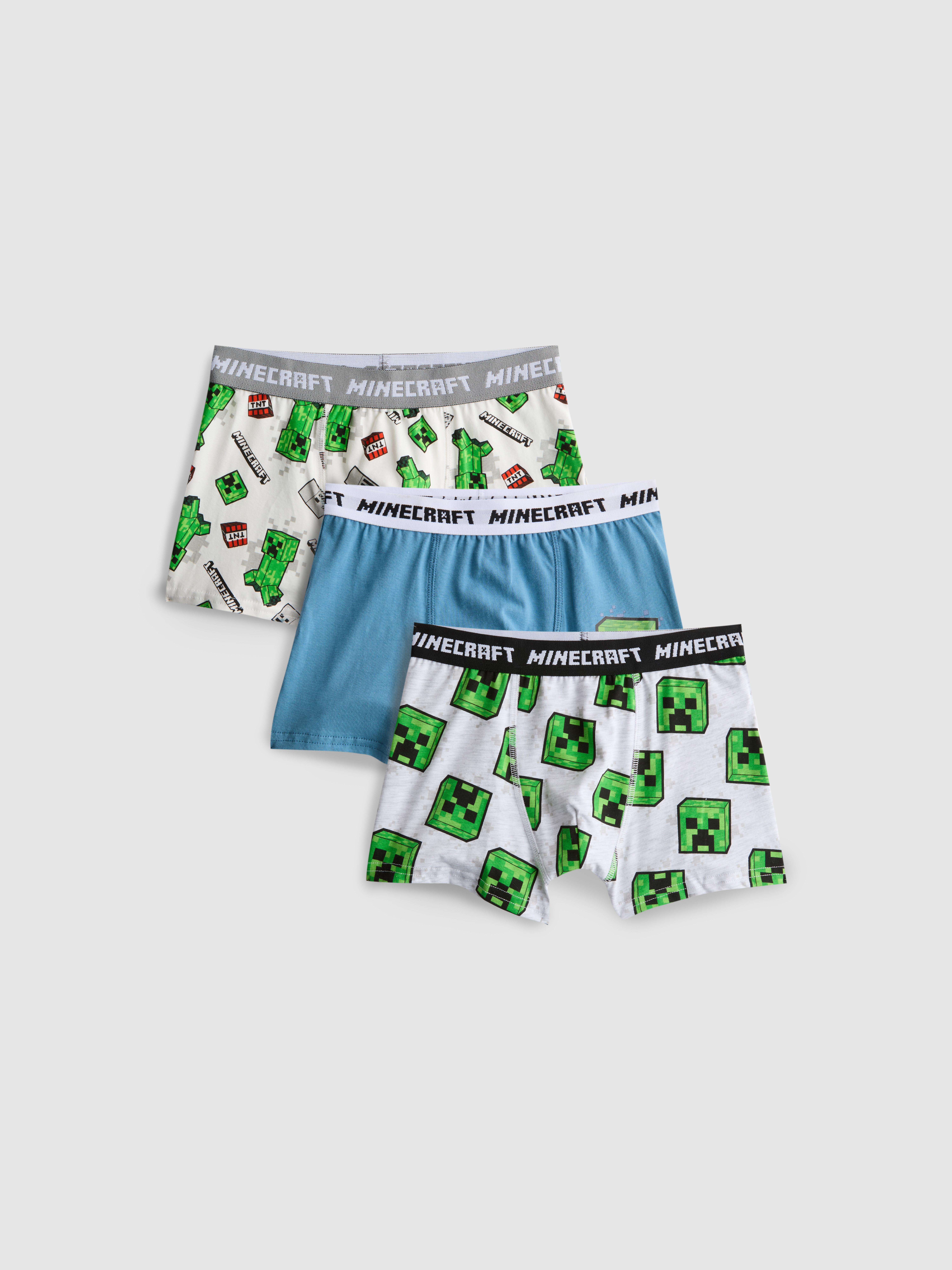 3-15yrs | 3pk Minecraft Trunks