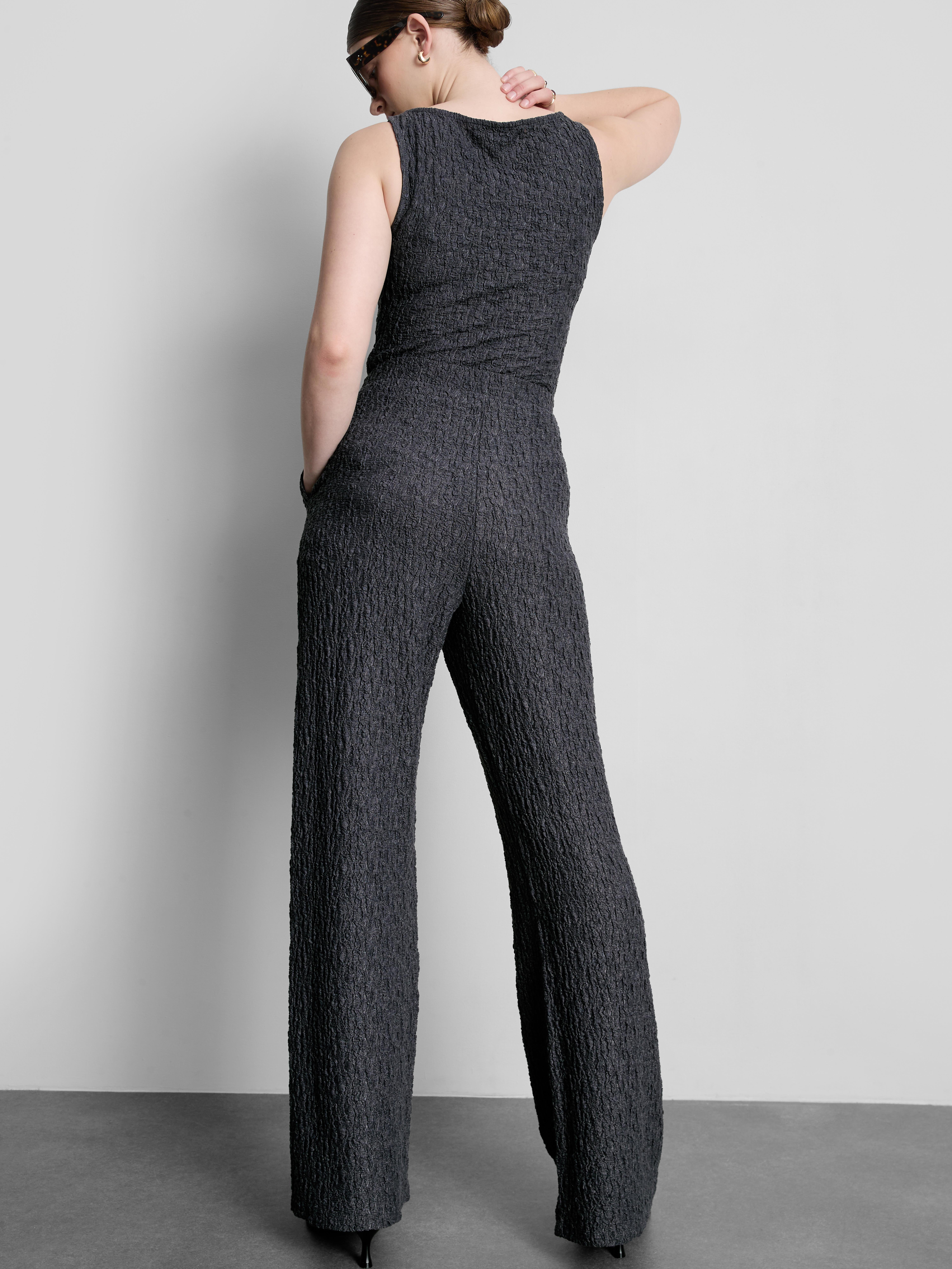 Straight Leg Crinkle Trousers