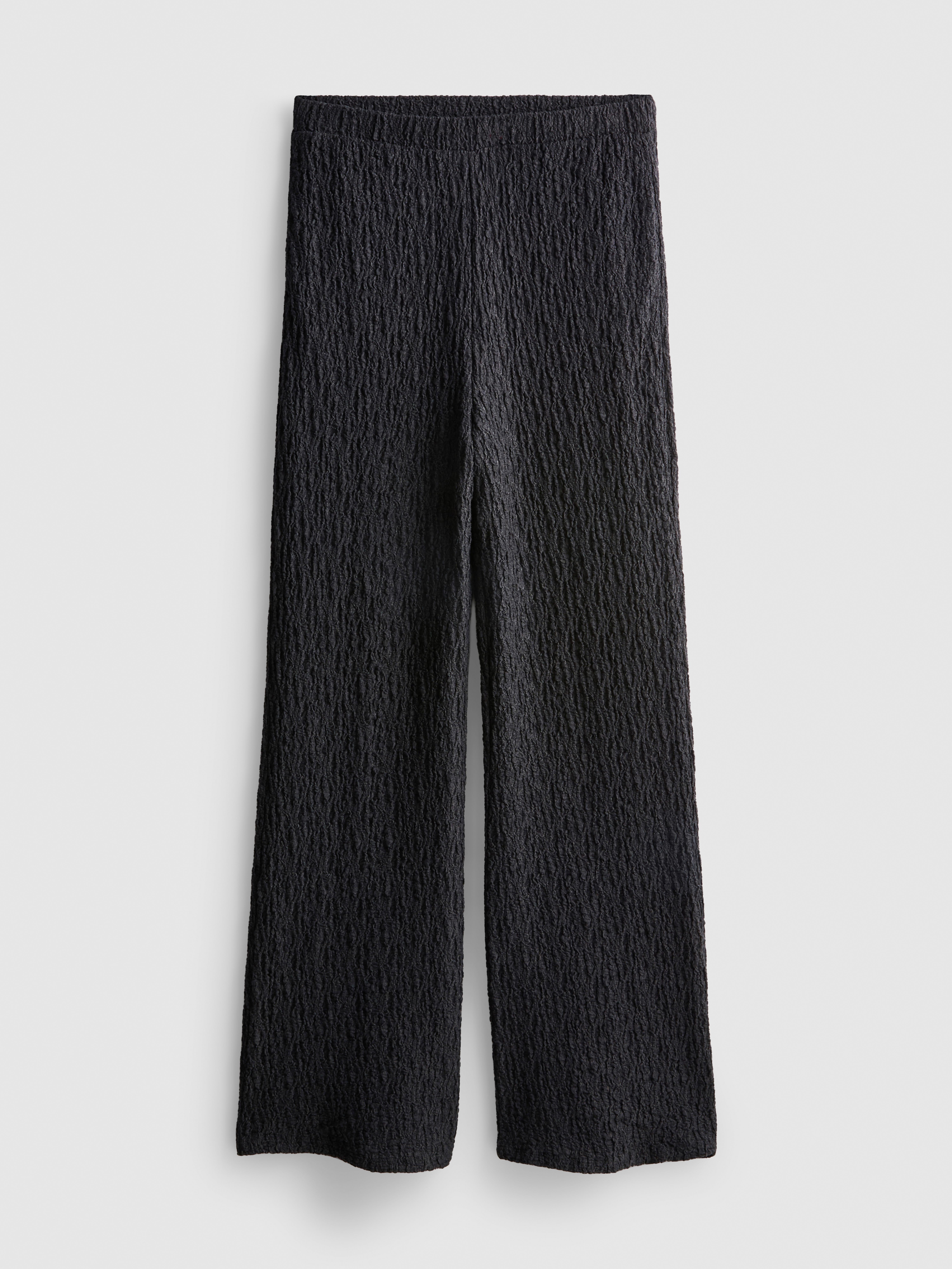 Straight-Leg Crinkle Pants