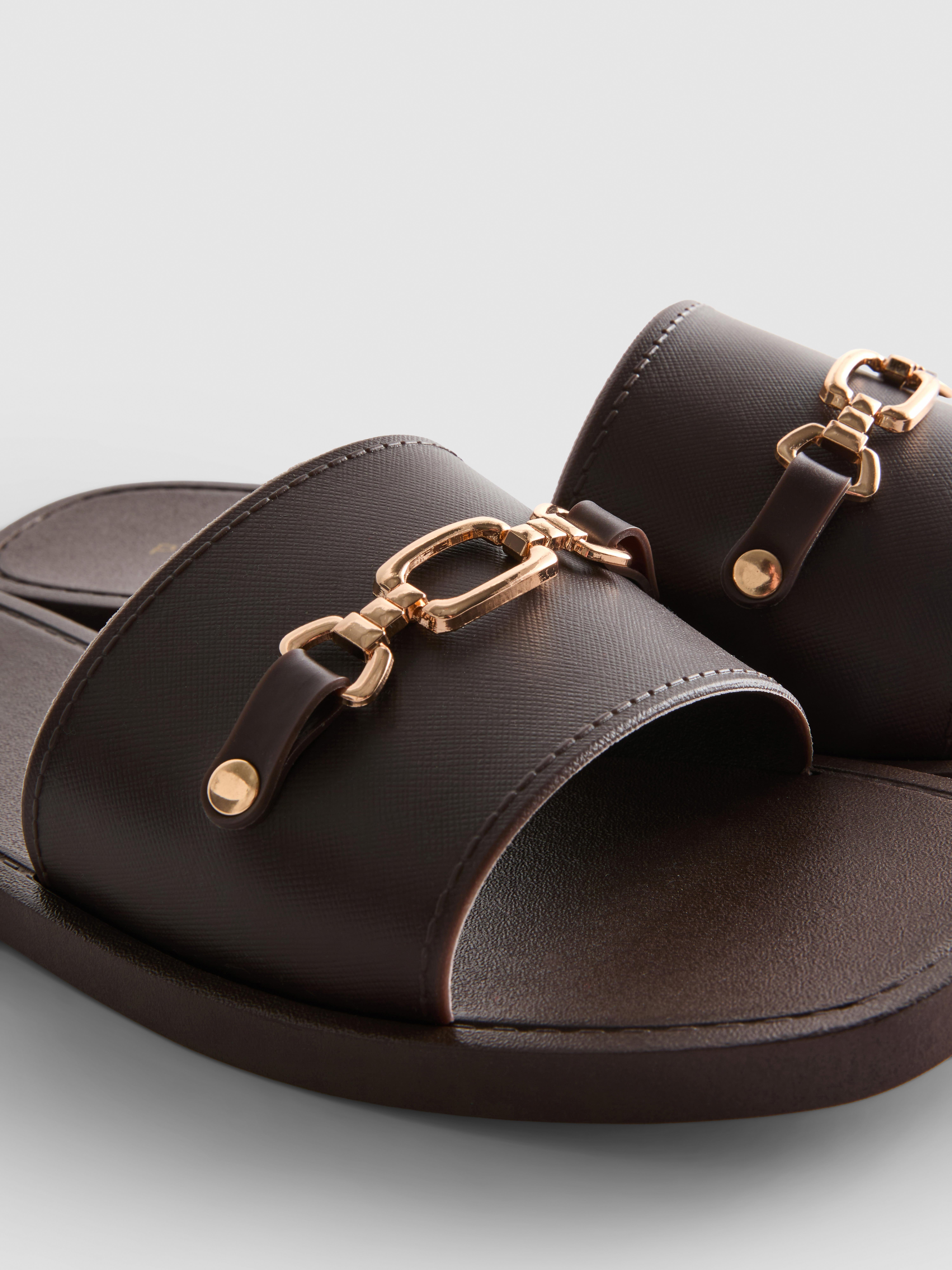Faux Leather Snaffle Sliders