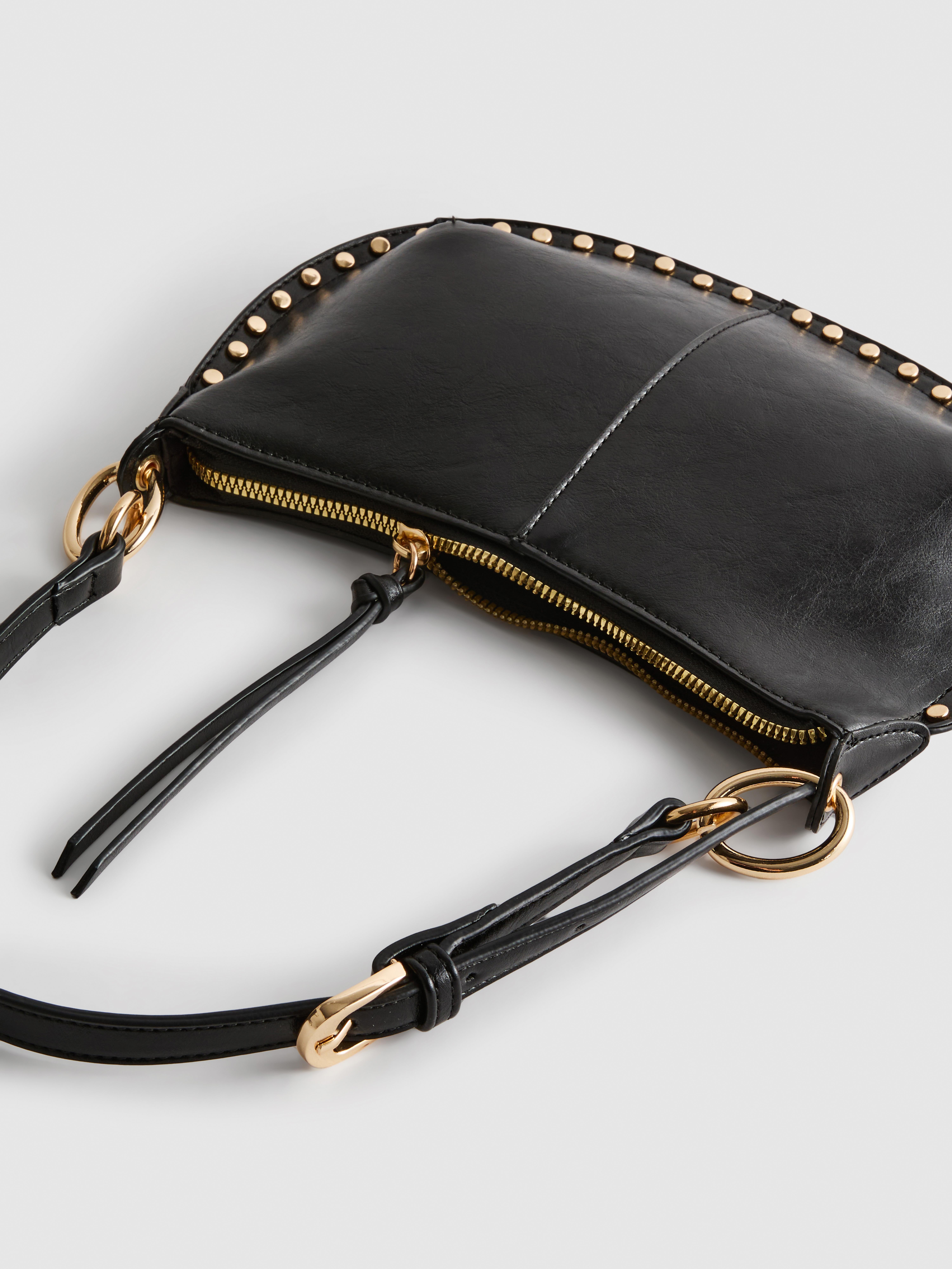 „Paula Echevarría“ Kunstleder-Schultertasche mit Nieten
