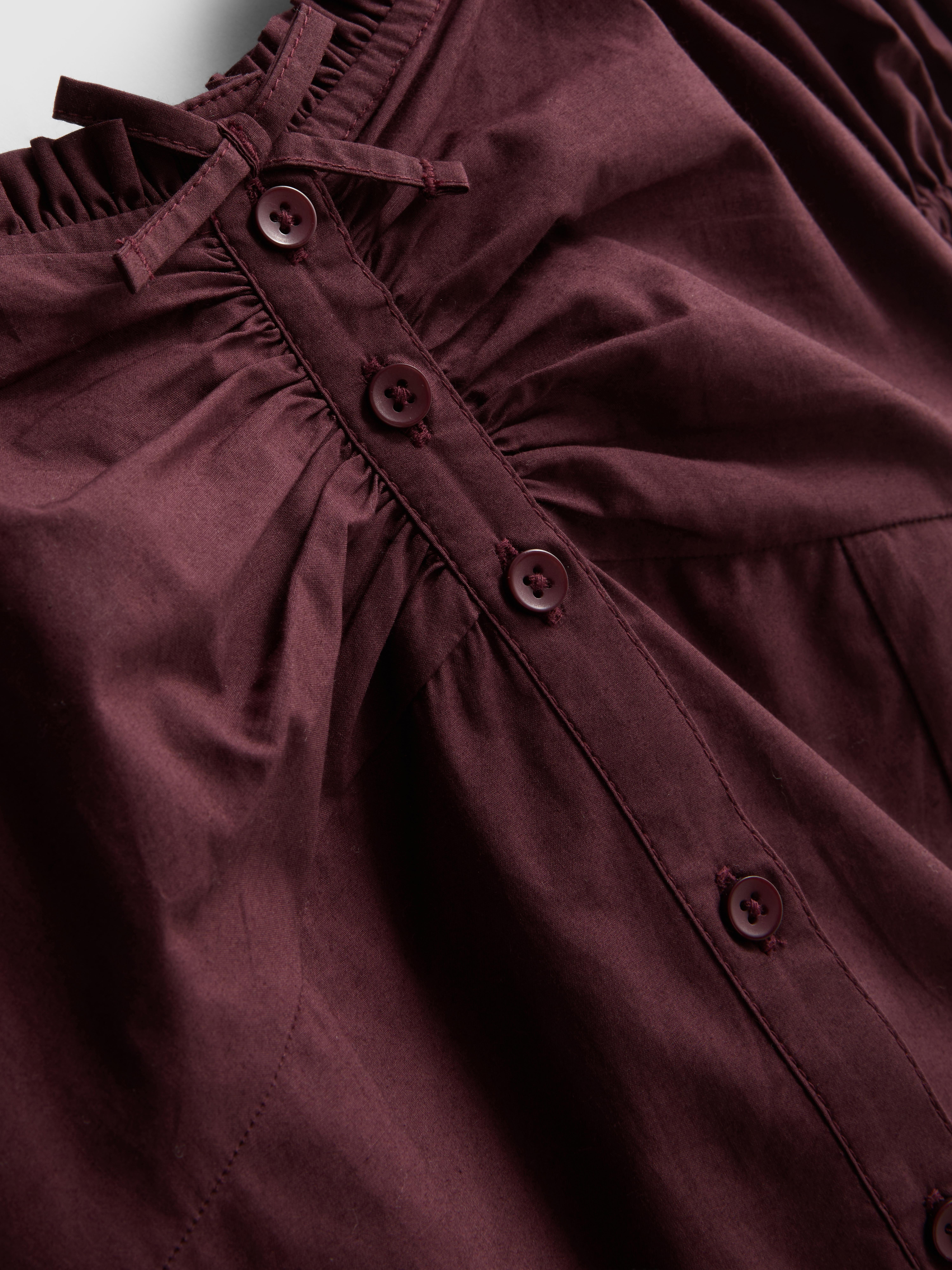 7-15 jr | Blouse met pofmouwen