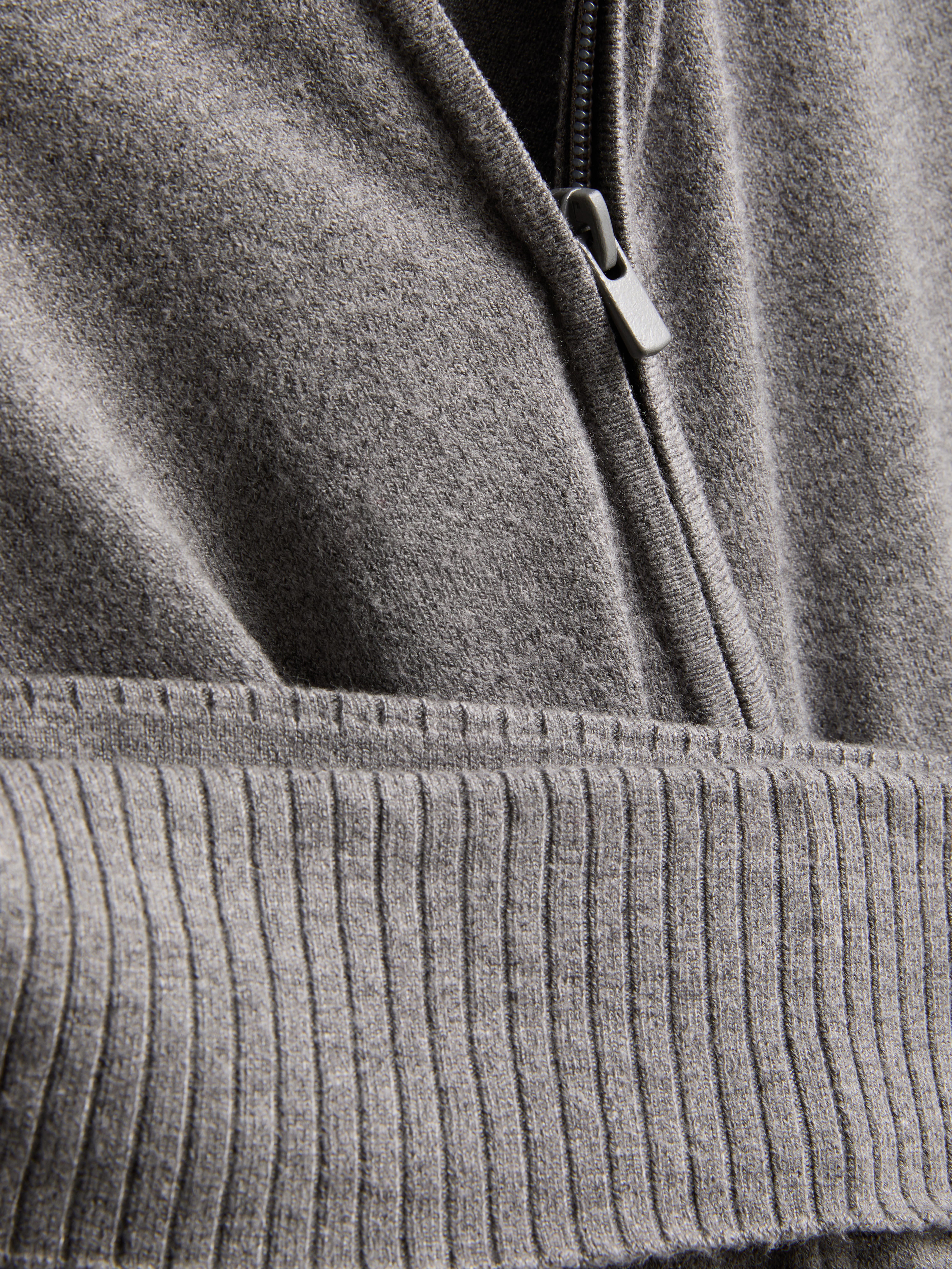 7-15yrs | High-Neck Zip-Up Sweatshirt and Knit Joggers Set