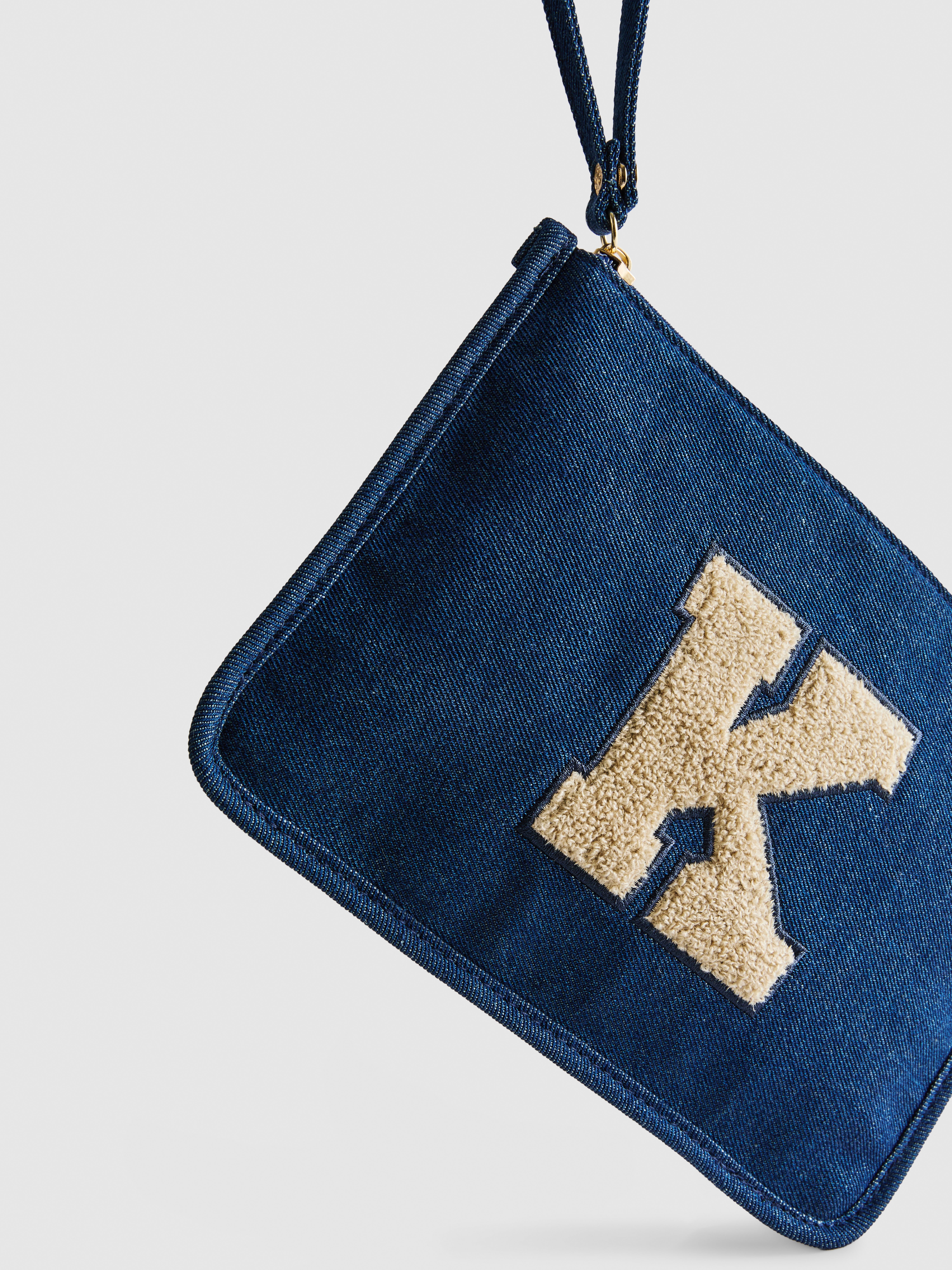 Initial Zip-Up Clutch Bag