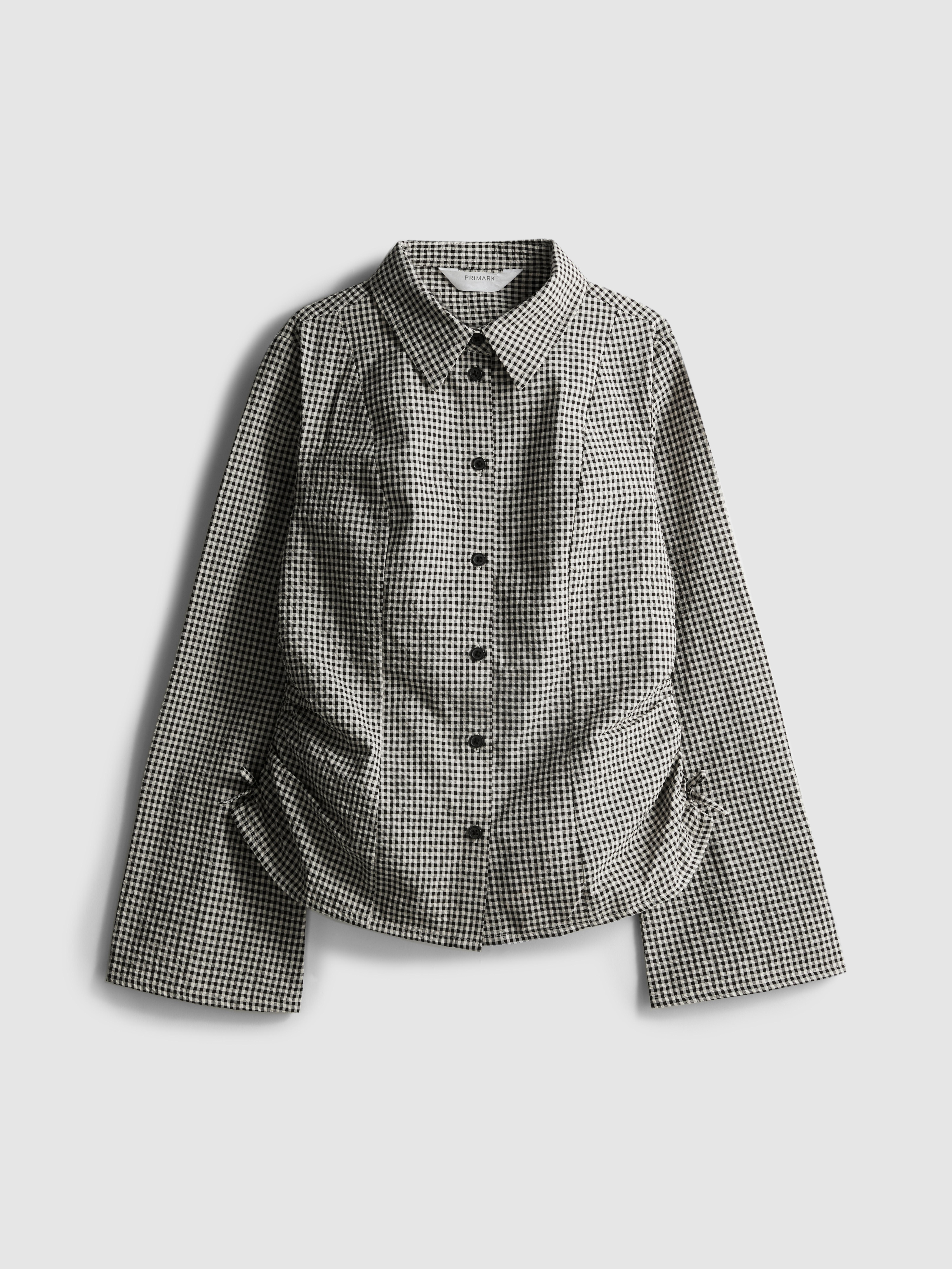 7-15 anos | Blusa franzida xadrez