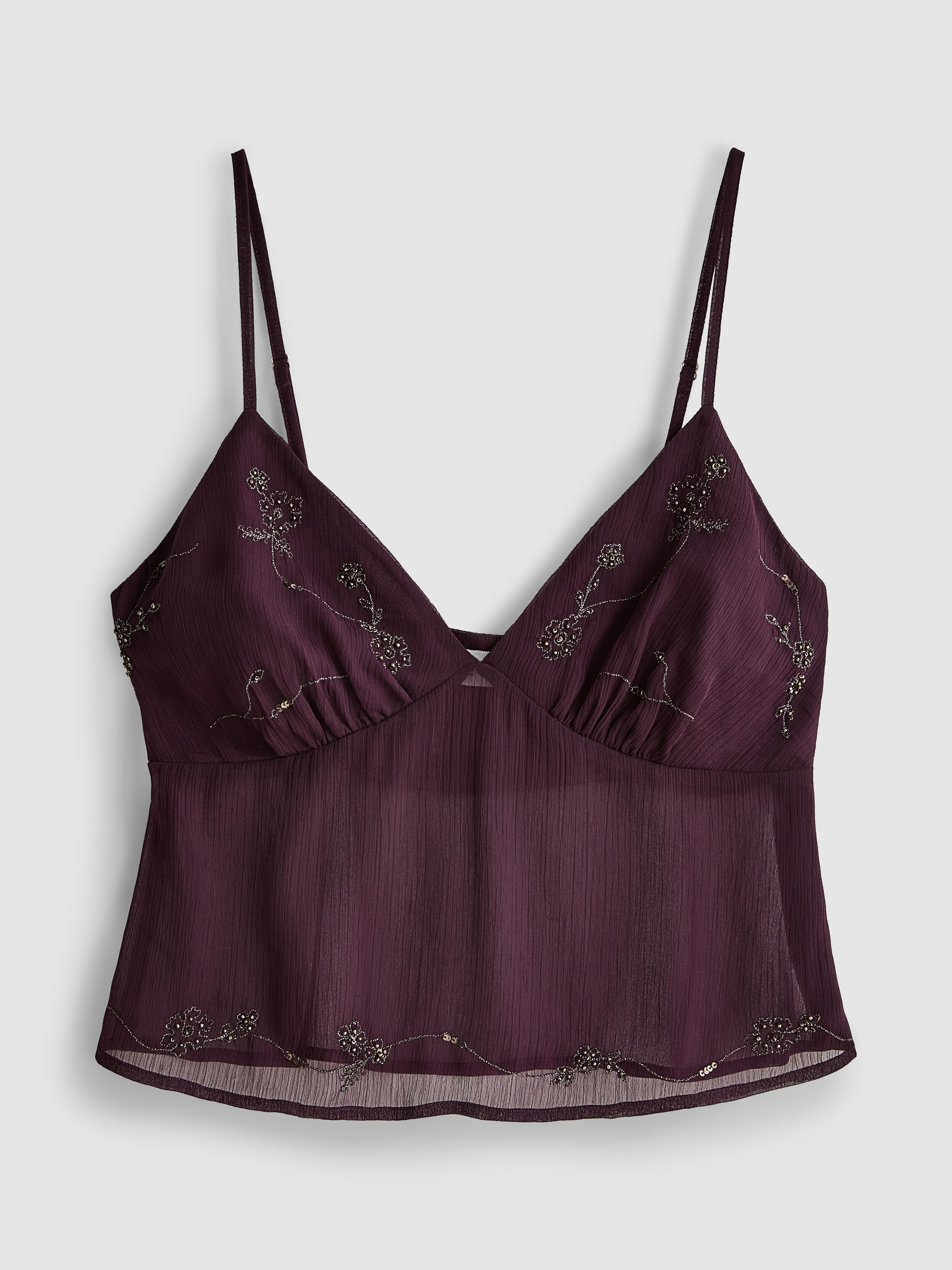The Primark Scene | Cropped Beaded Mesh Cami Top