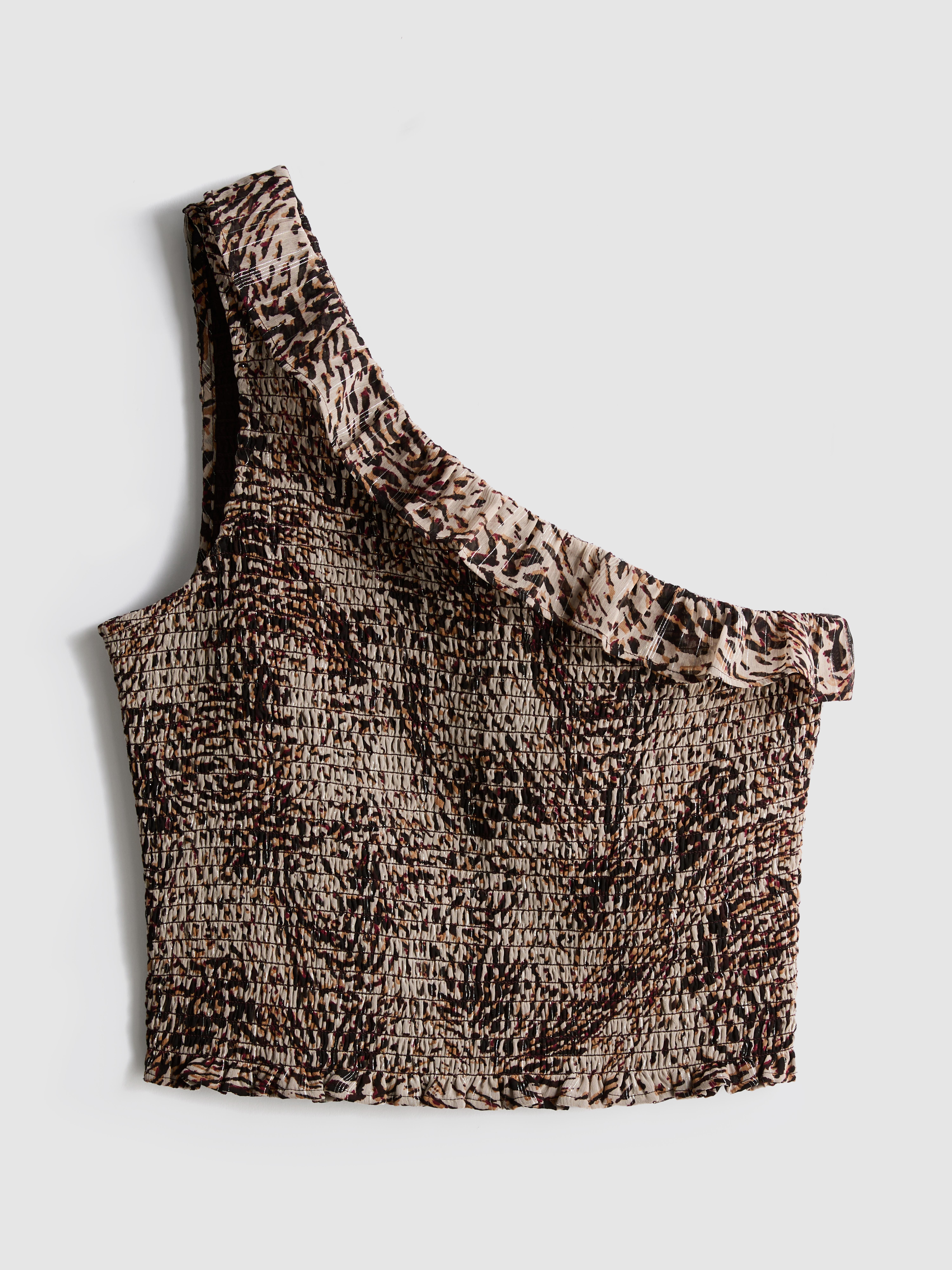 The Primark Scene | Printed One Shoulder Ruffle Top