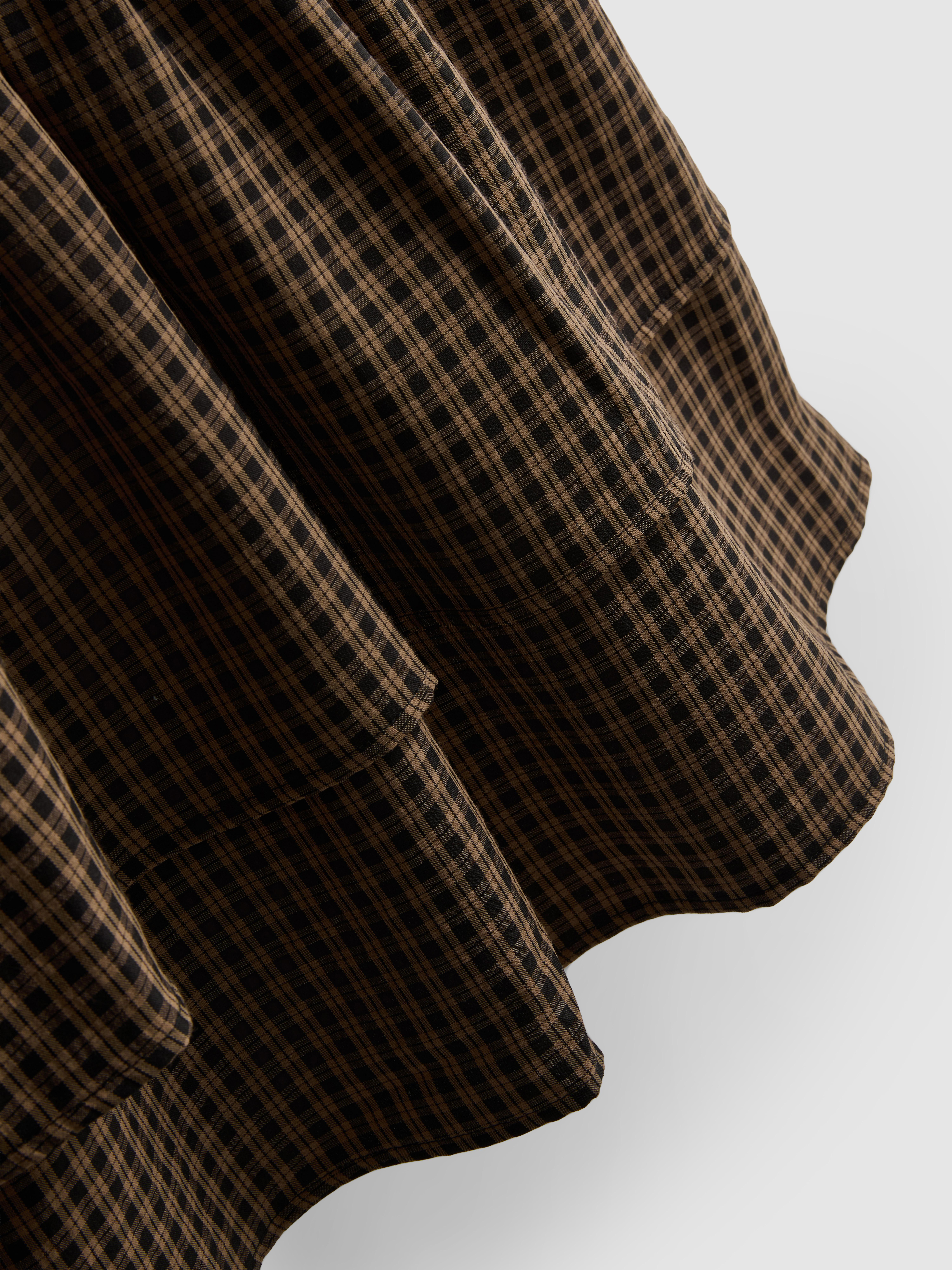 7-15yrs | Checkered Shirred Smock Dress