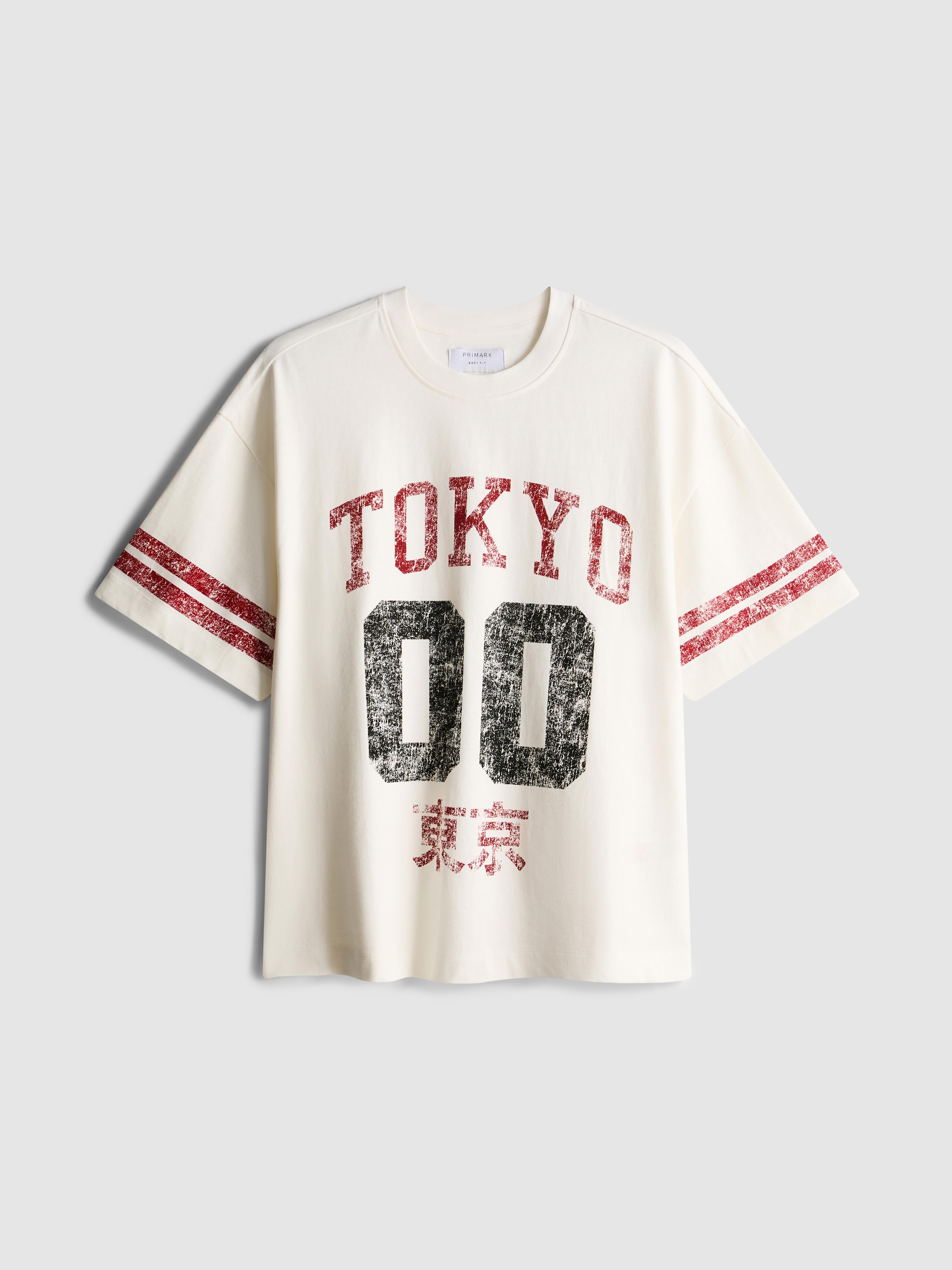 Tokyo Short Sleeve Distressed Graphic T-Shirt