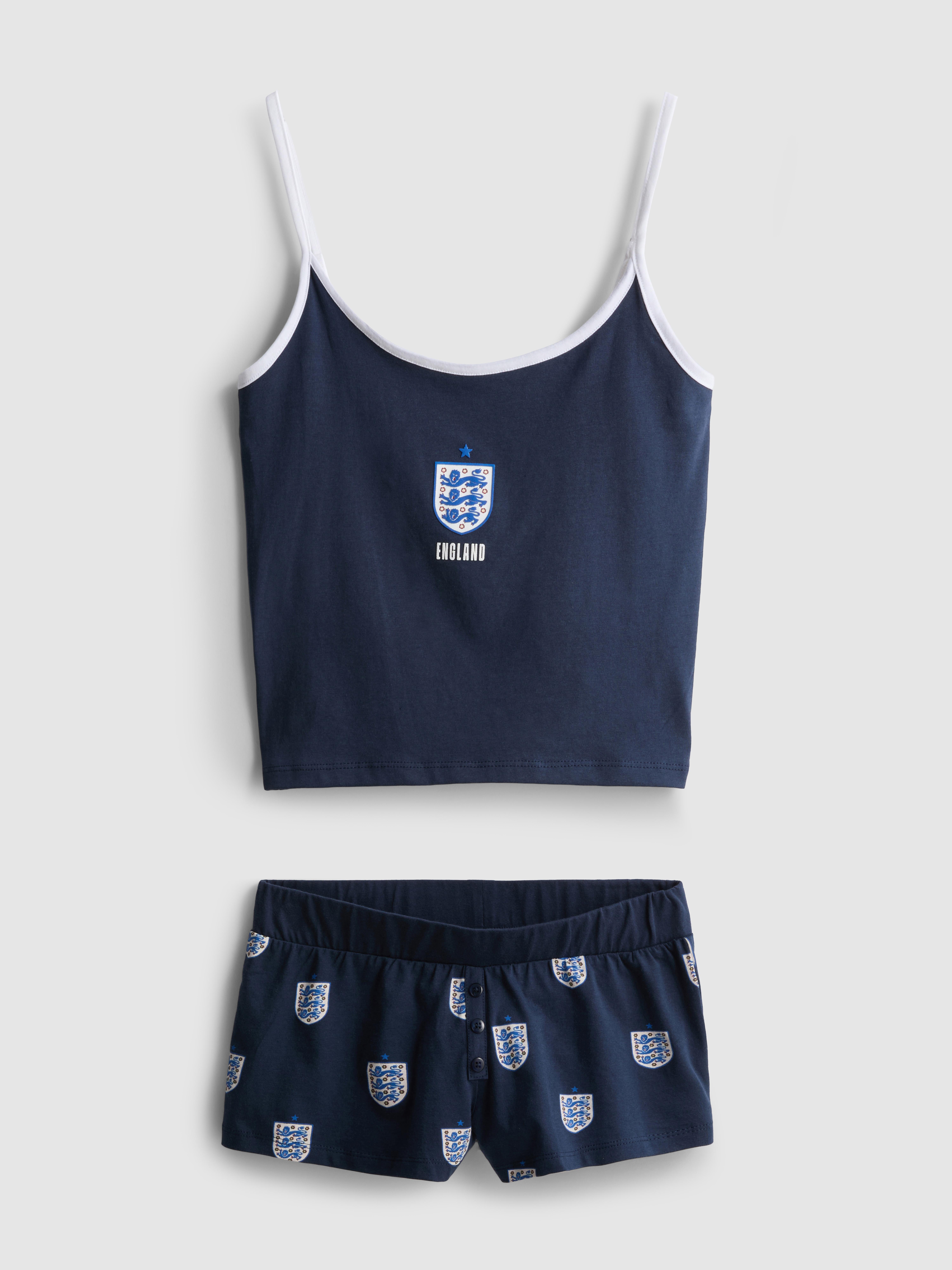 England FC Cotton Rich Cami Shorty Pyjamas