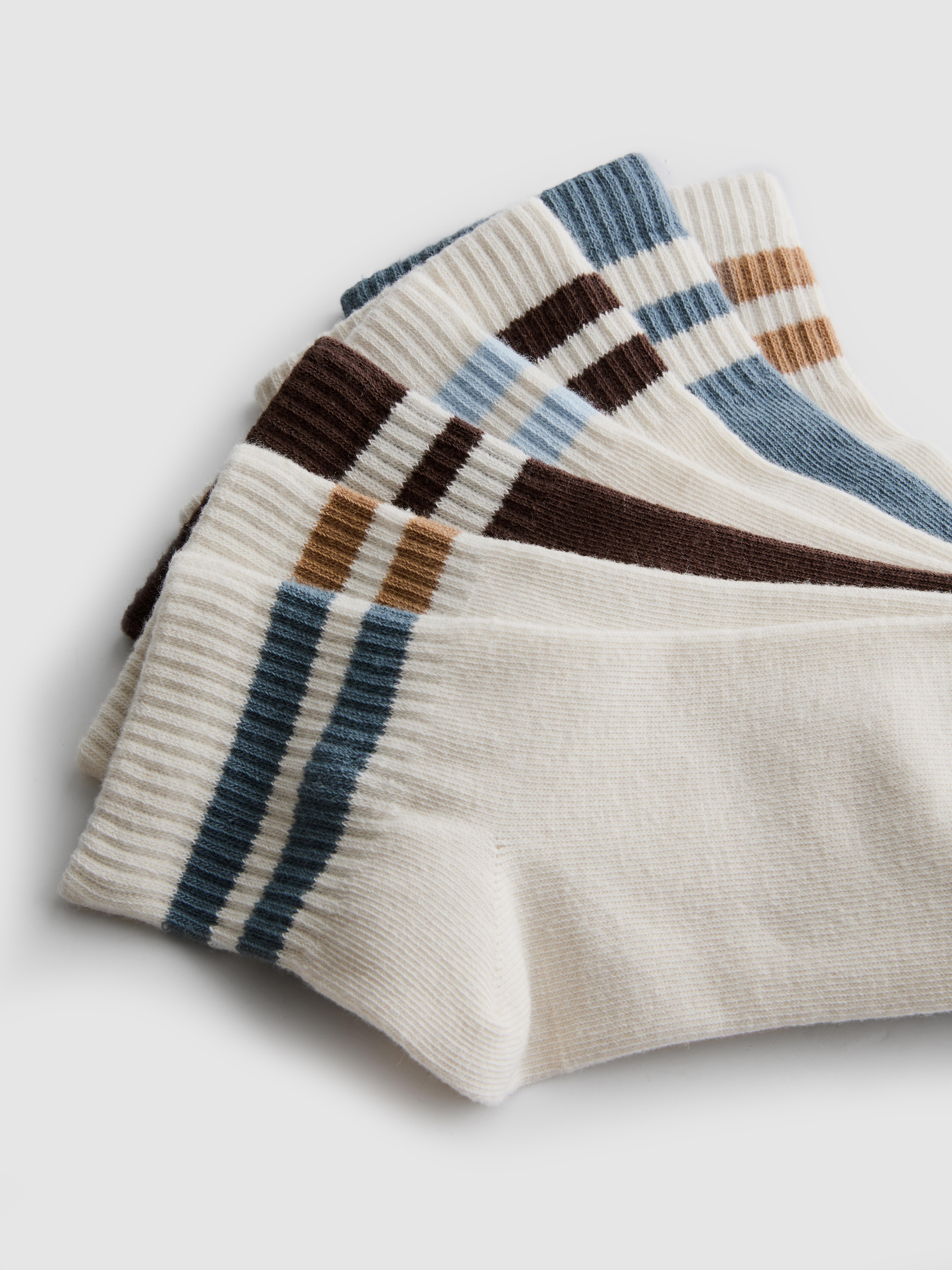 7pk Cotton-Rich Ribbed Quarter Sports Socks