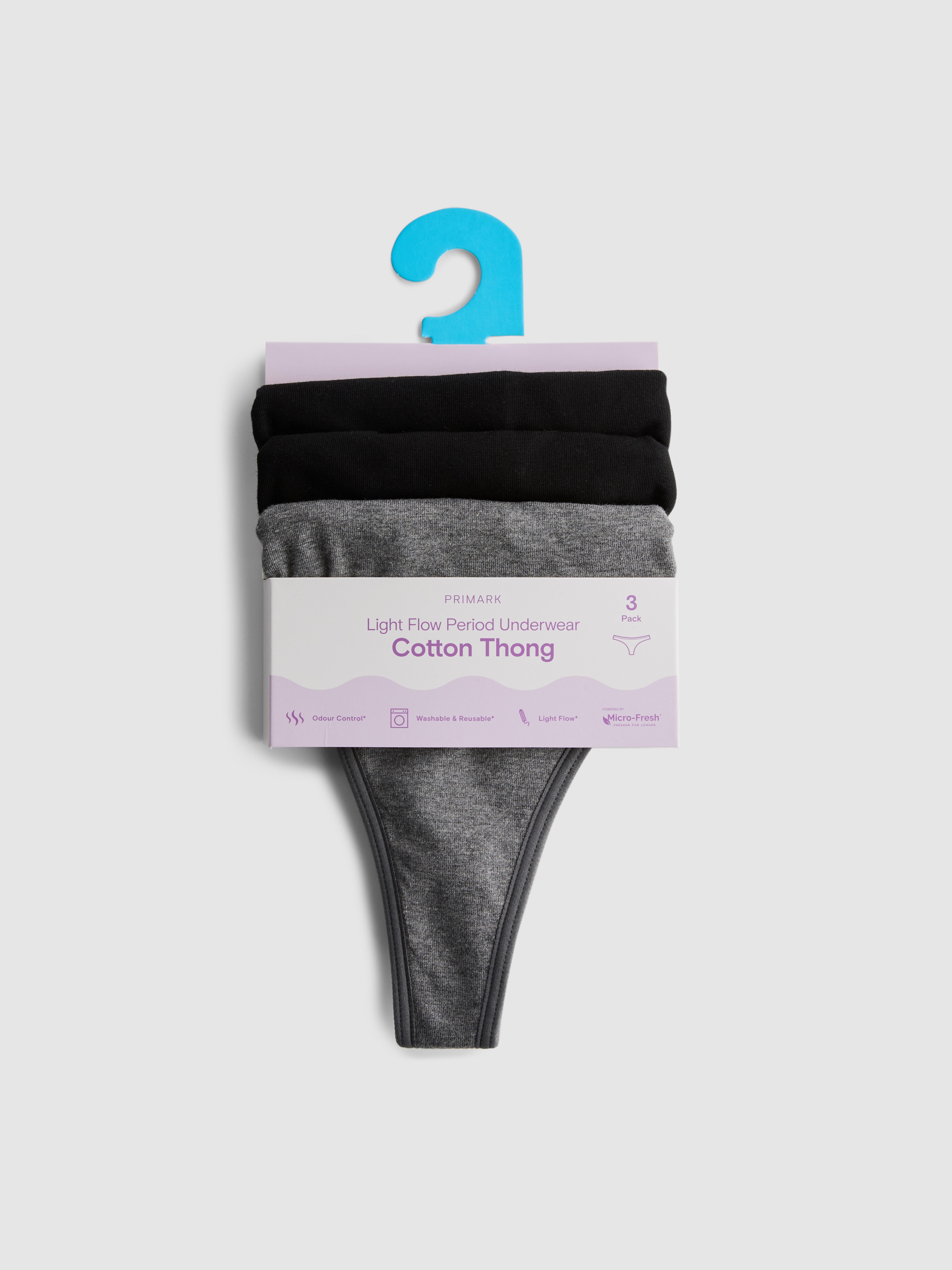Menstruatiestrings licht bloedverlies, set van 3