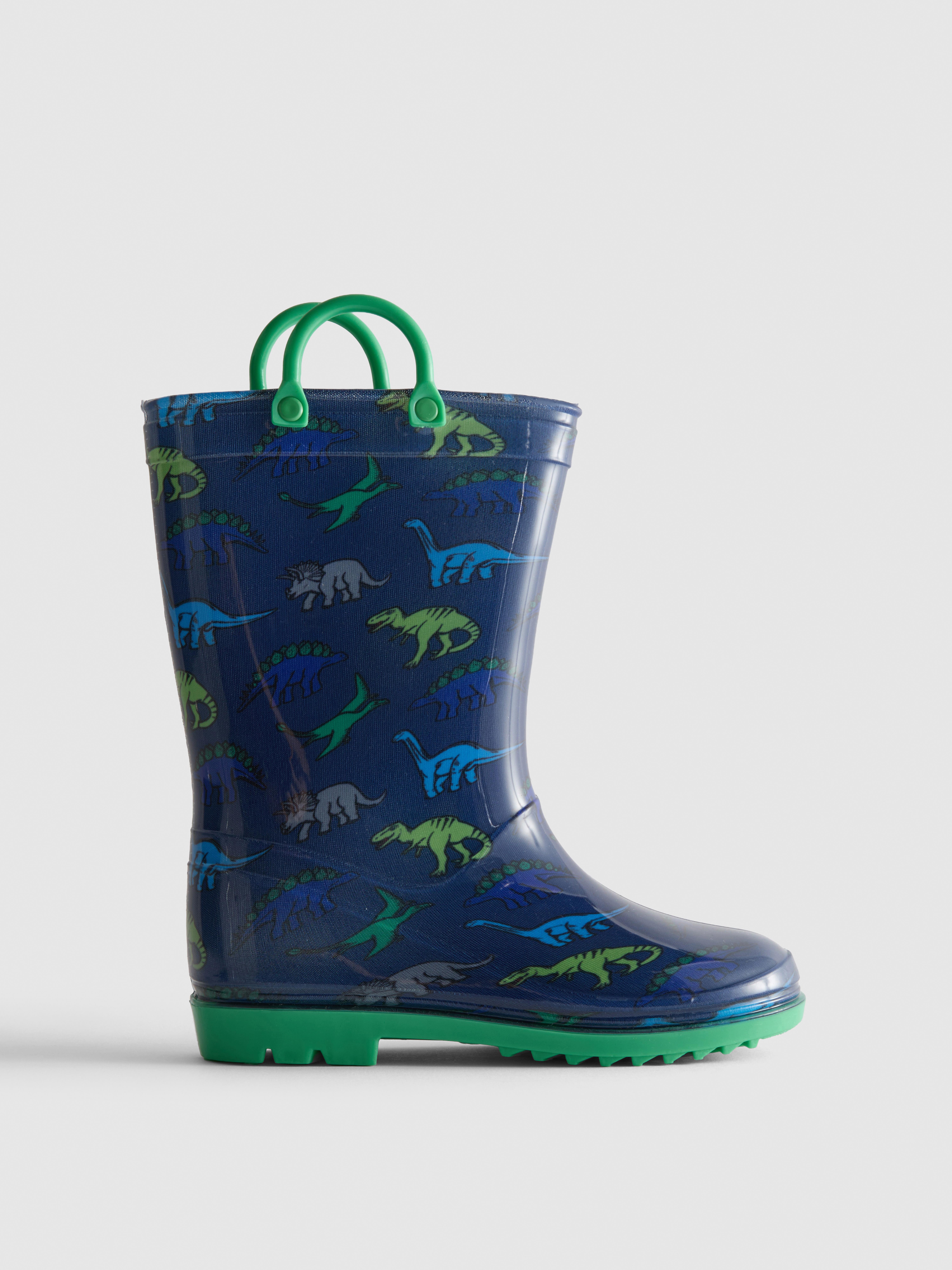 Boys Navy Dinosaur Graphic Rain Boots | Primark
