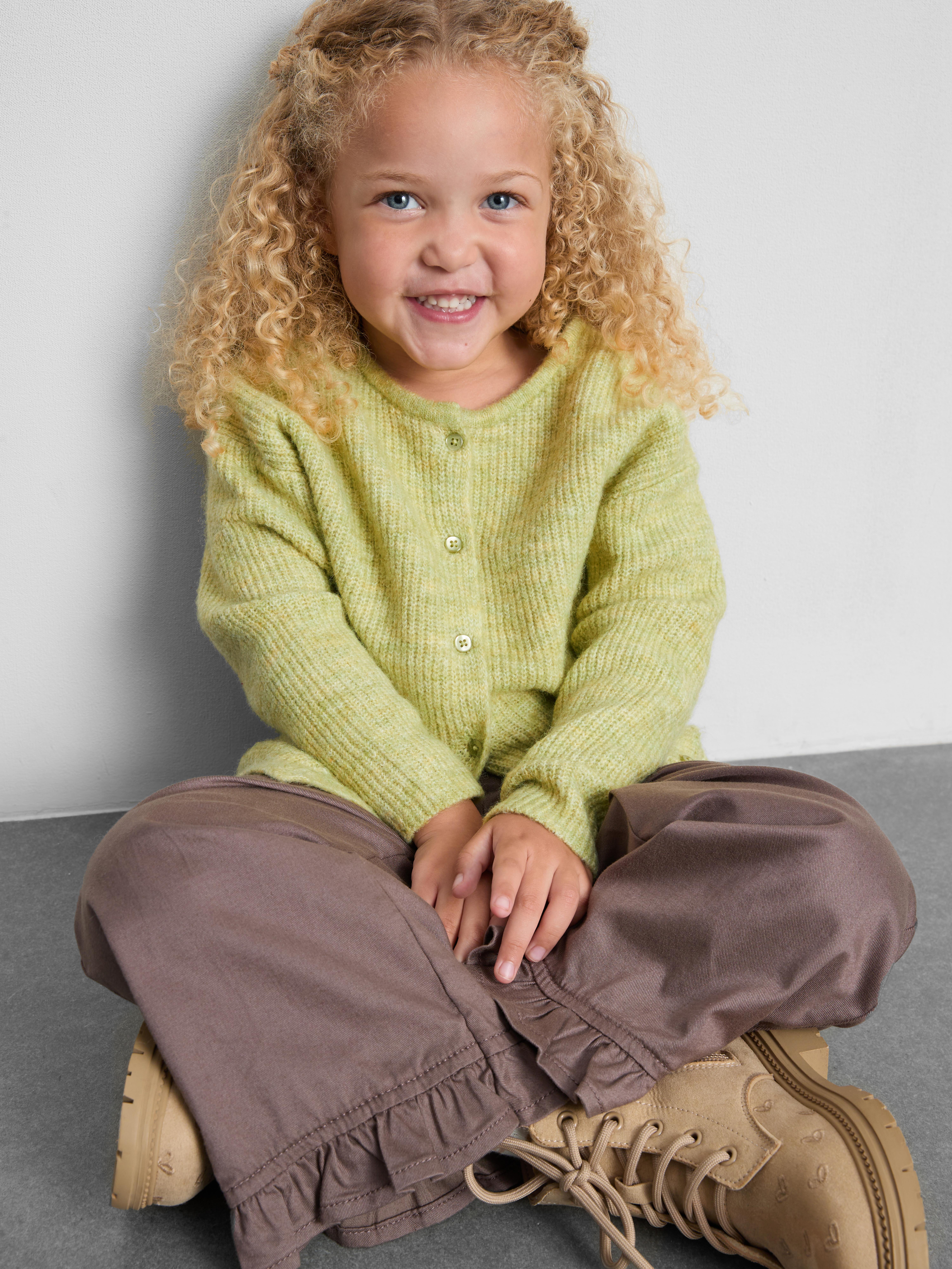 1-9yrs | Button-Up Cardigan Green
