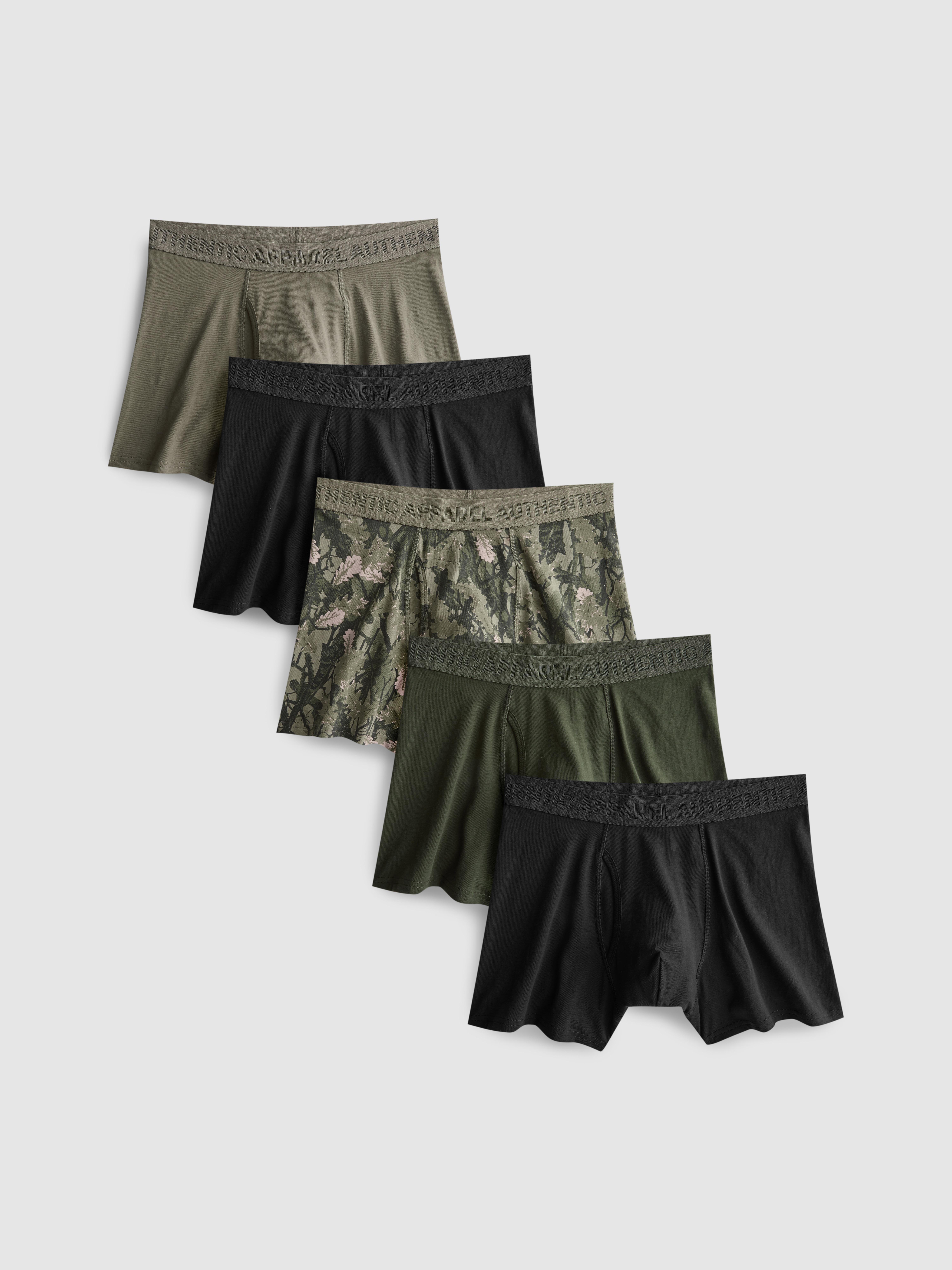 5pk Authentic Apparel Cotton Stretch Trunks
