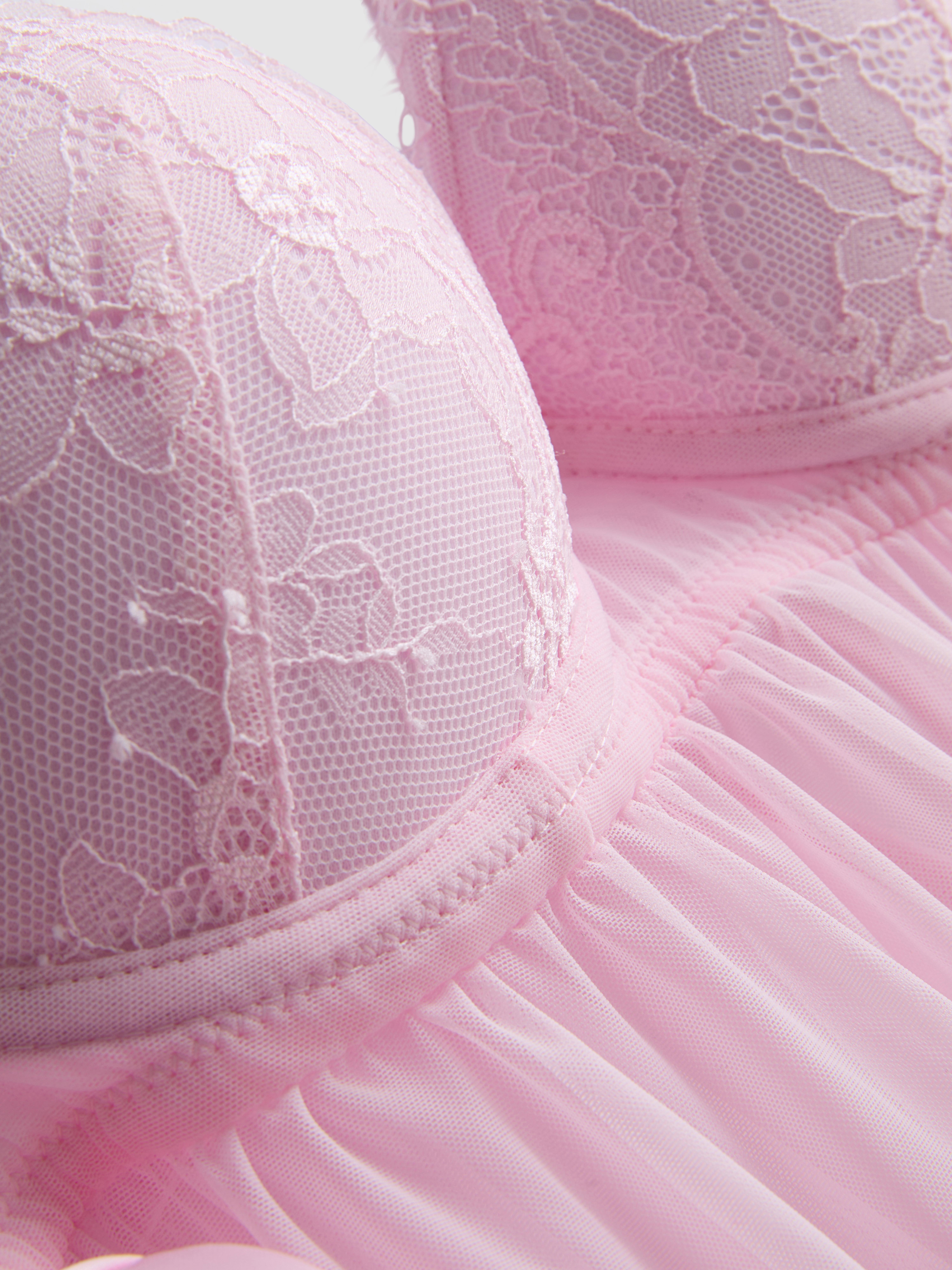 Mesh Lace Push-Up Babydoll Set