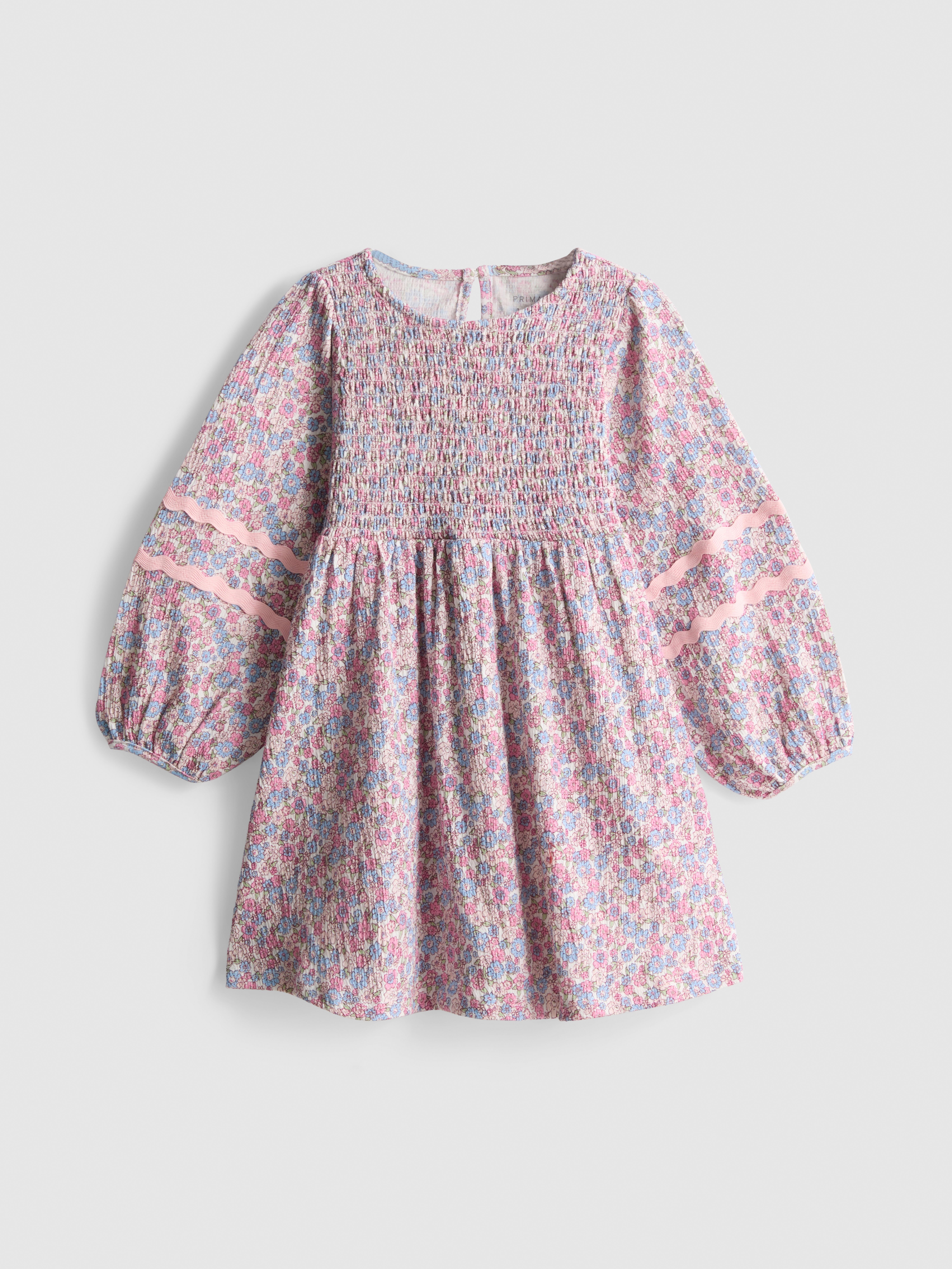 1–9 ans | Robe froncée à smock et manches ballon