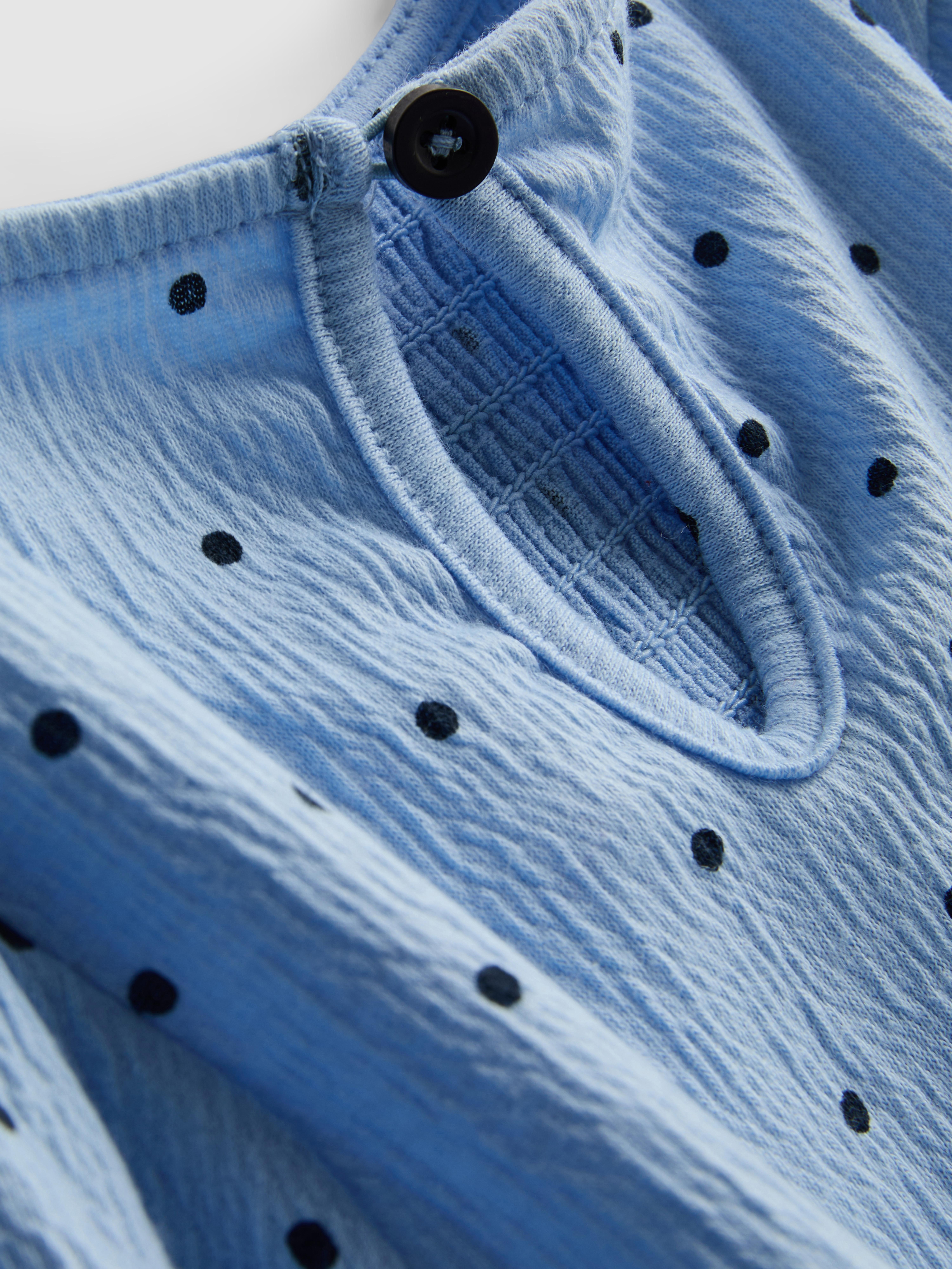 1-9yrs | Crinkle Balloon-Sleeve Smock Dress