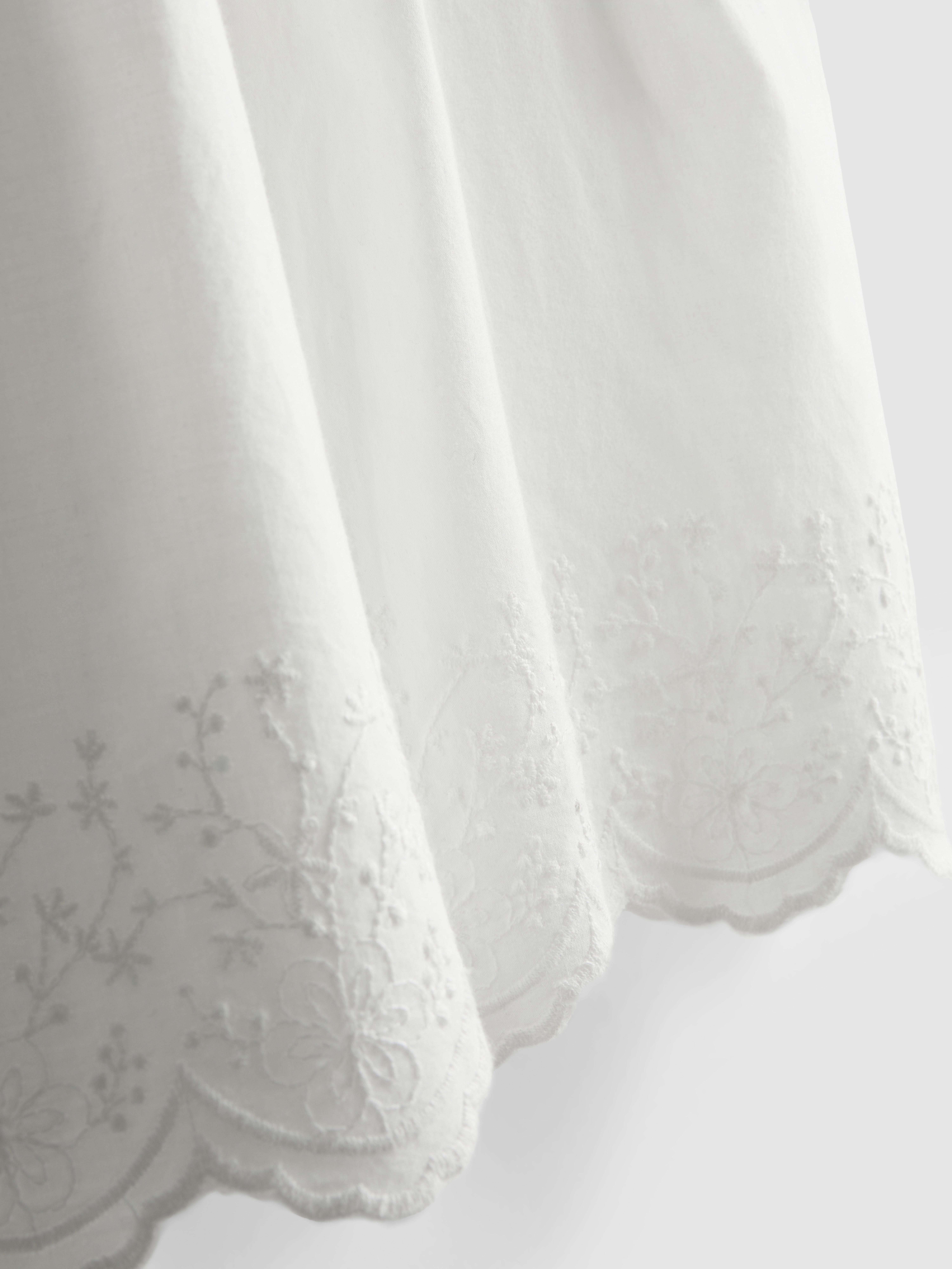1-9yrs | Pure Cotton Shirred Embroidered Blouse