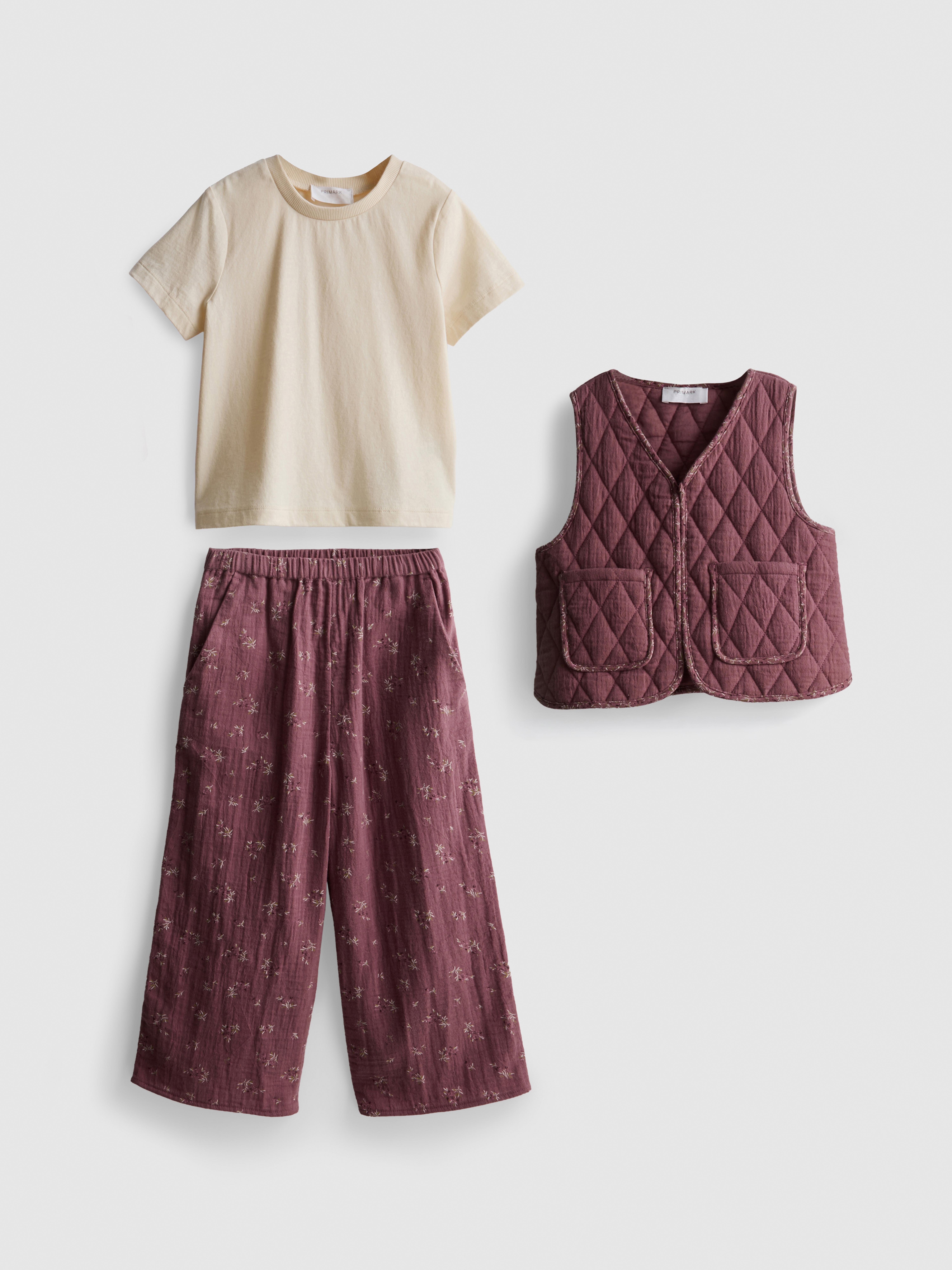 1-9yrs | T-Shirt, Pants and Sleeveless Jacket Set