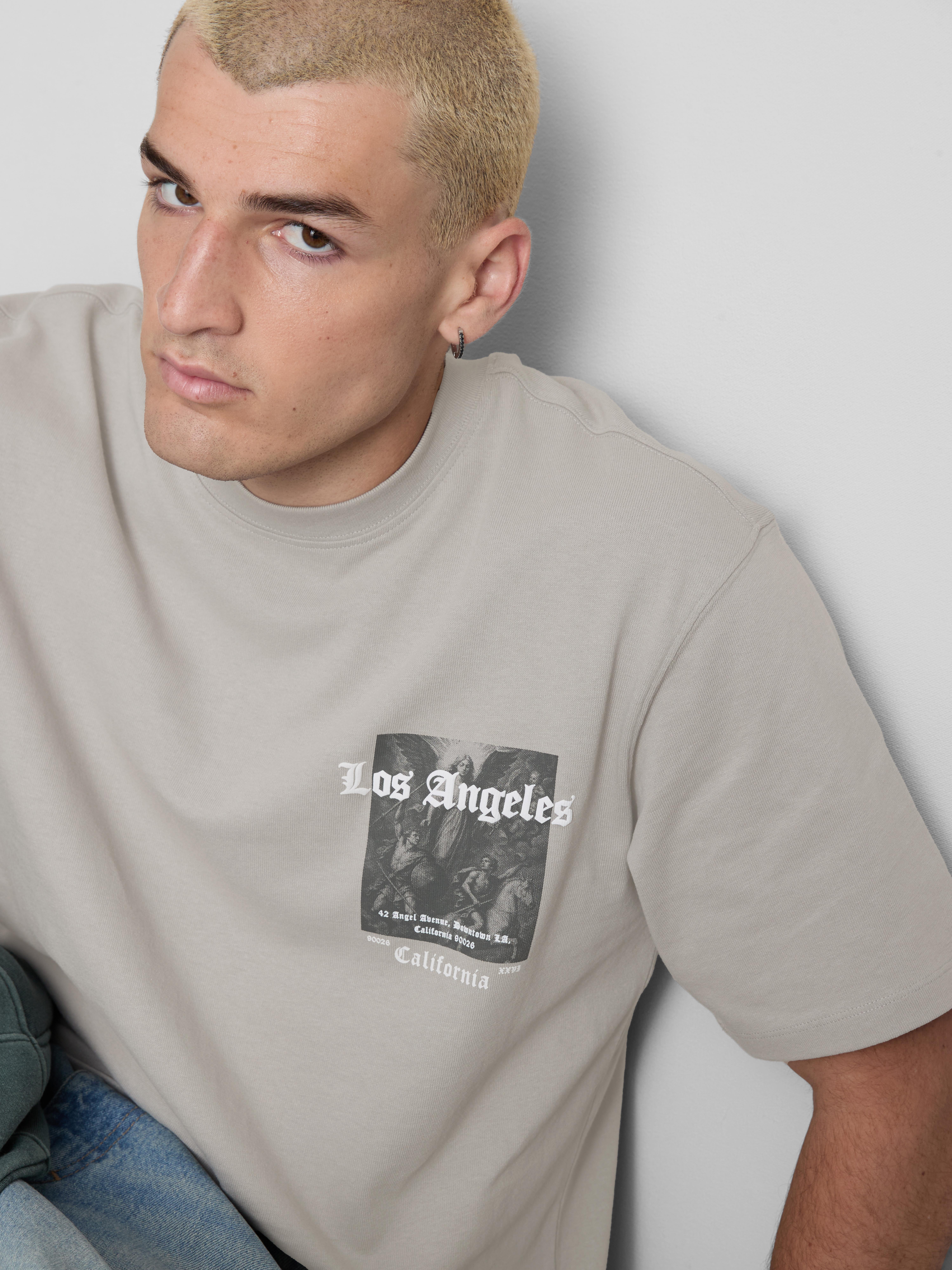 T-shirt met print Los Angeles