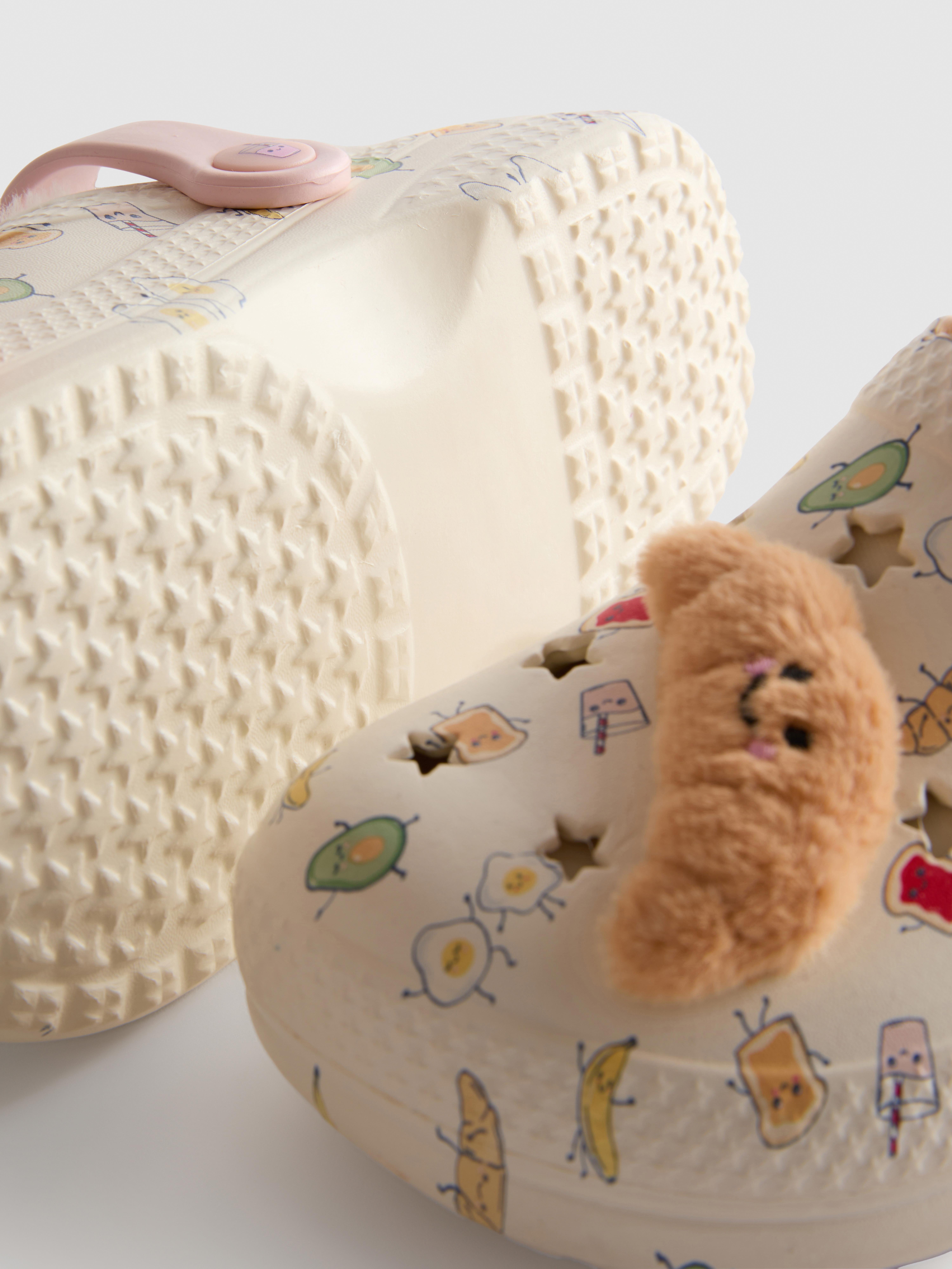 Breakfast Charm Lined Clogs