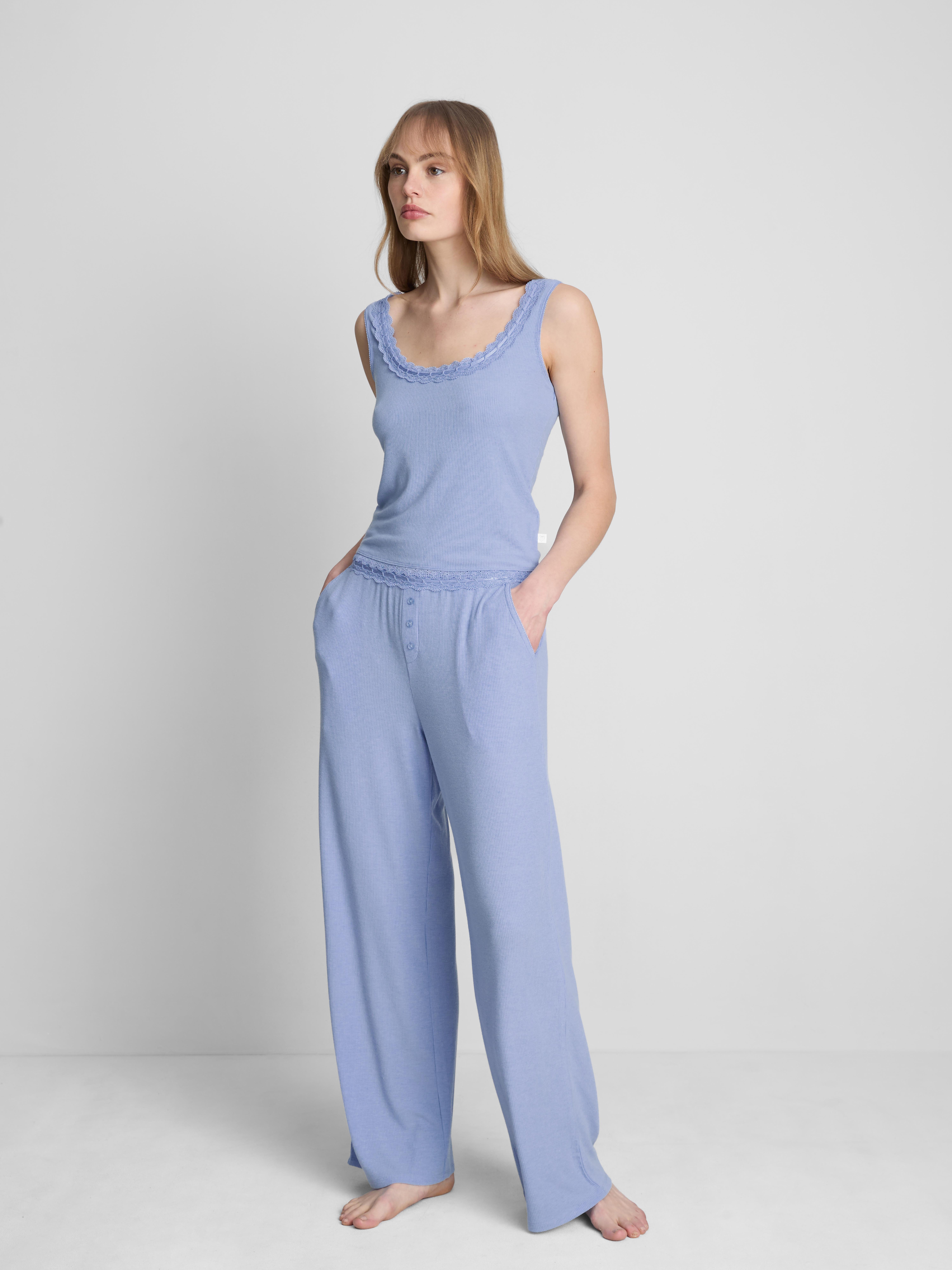 Love To Lounge Contrast Lace Pajama Tank