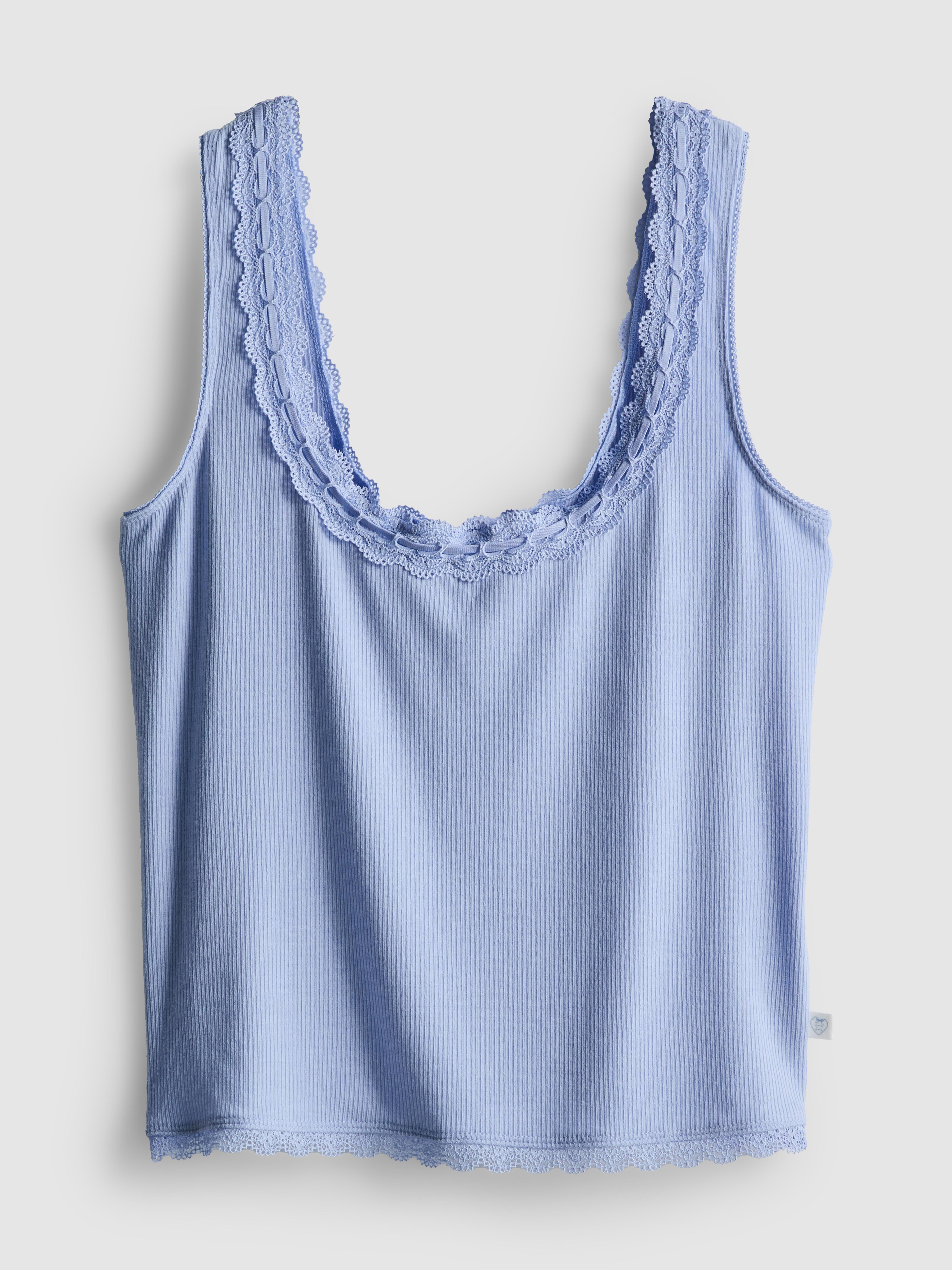 Love To Lounge Contrast Lace Pajama Tank