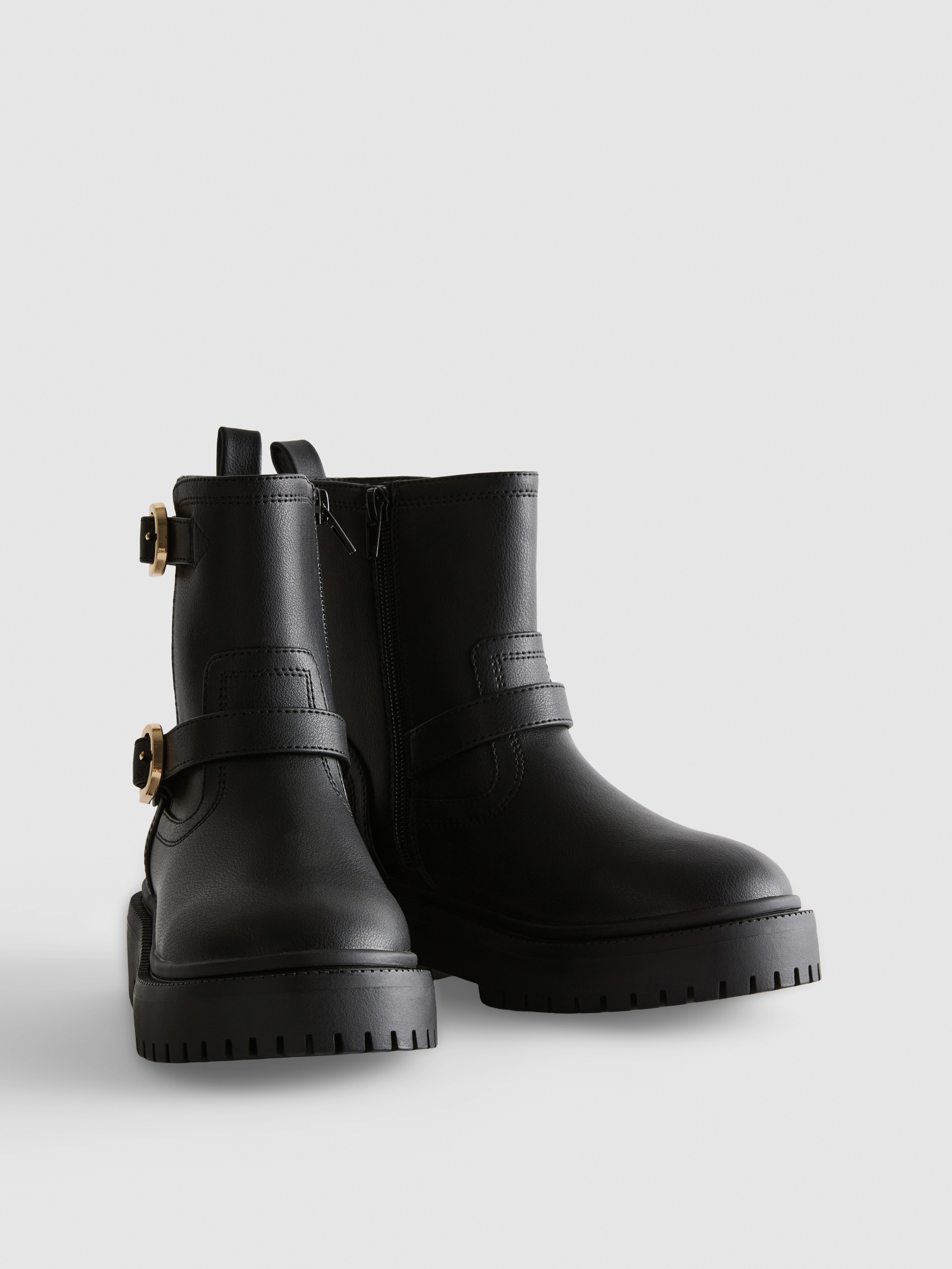Buckle Detail Ankle Boots