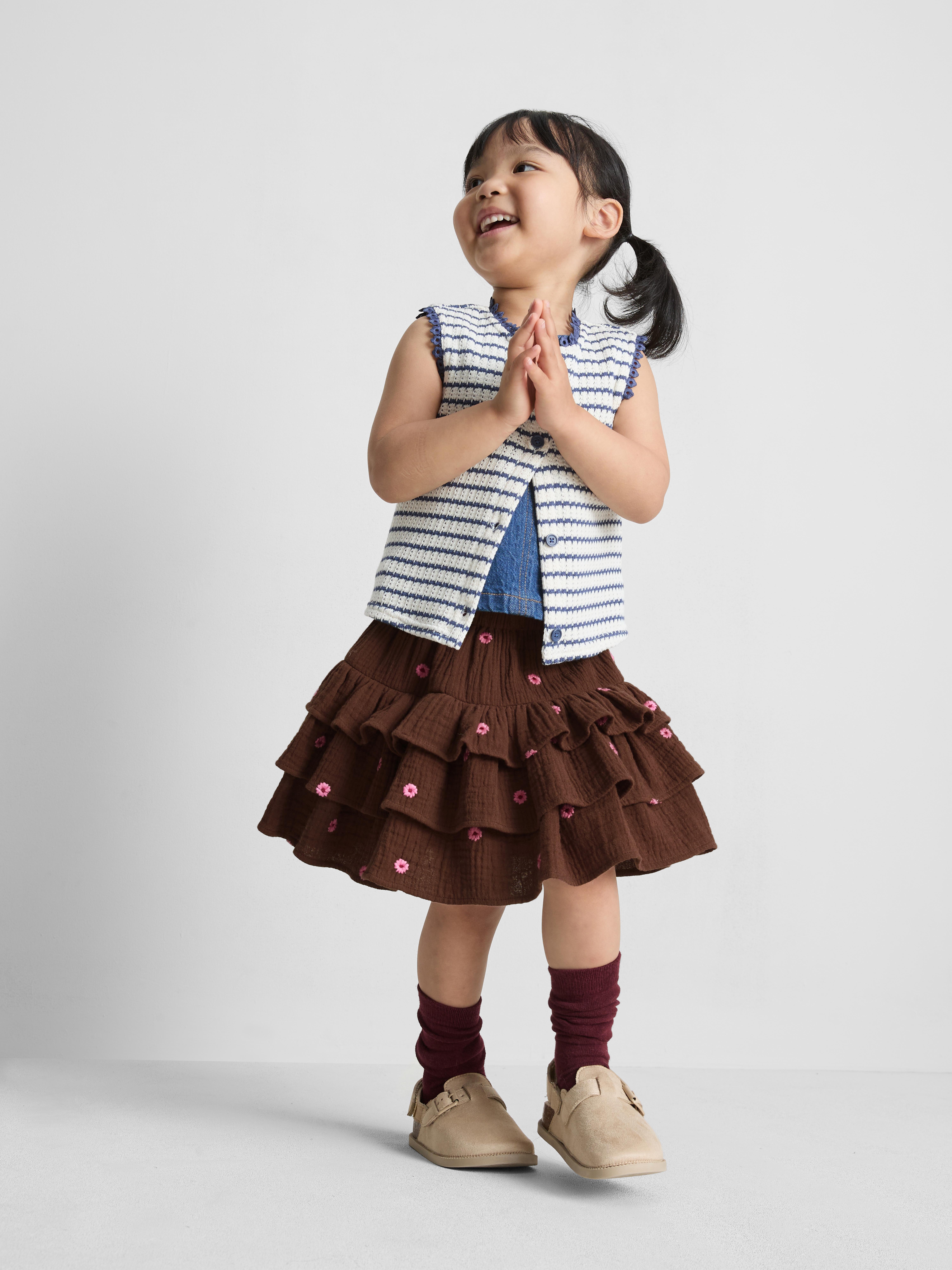 1-9yrs | Embroidered Rara Skirt