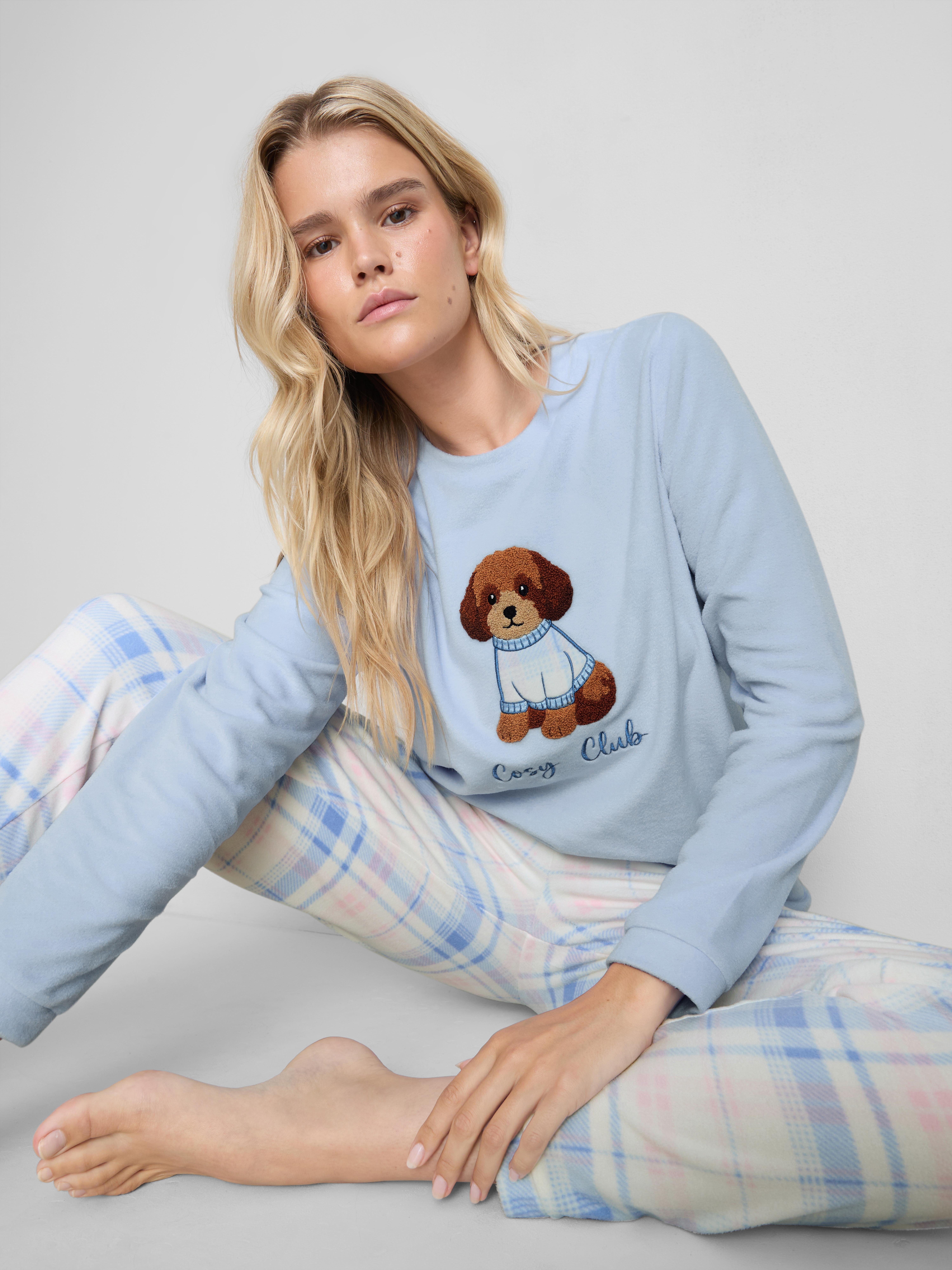 Microfleece pyjama met sweatshirt