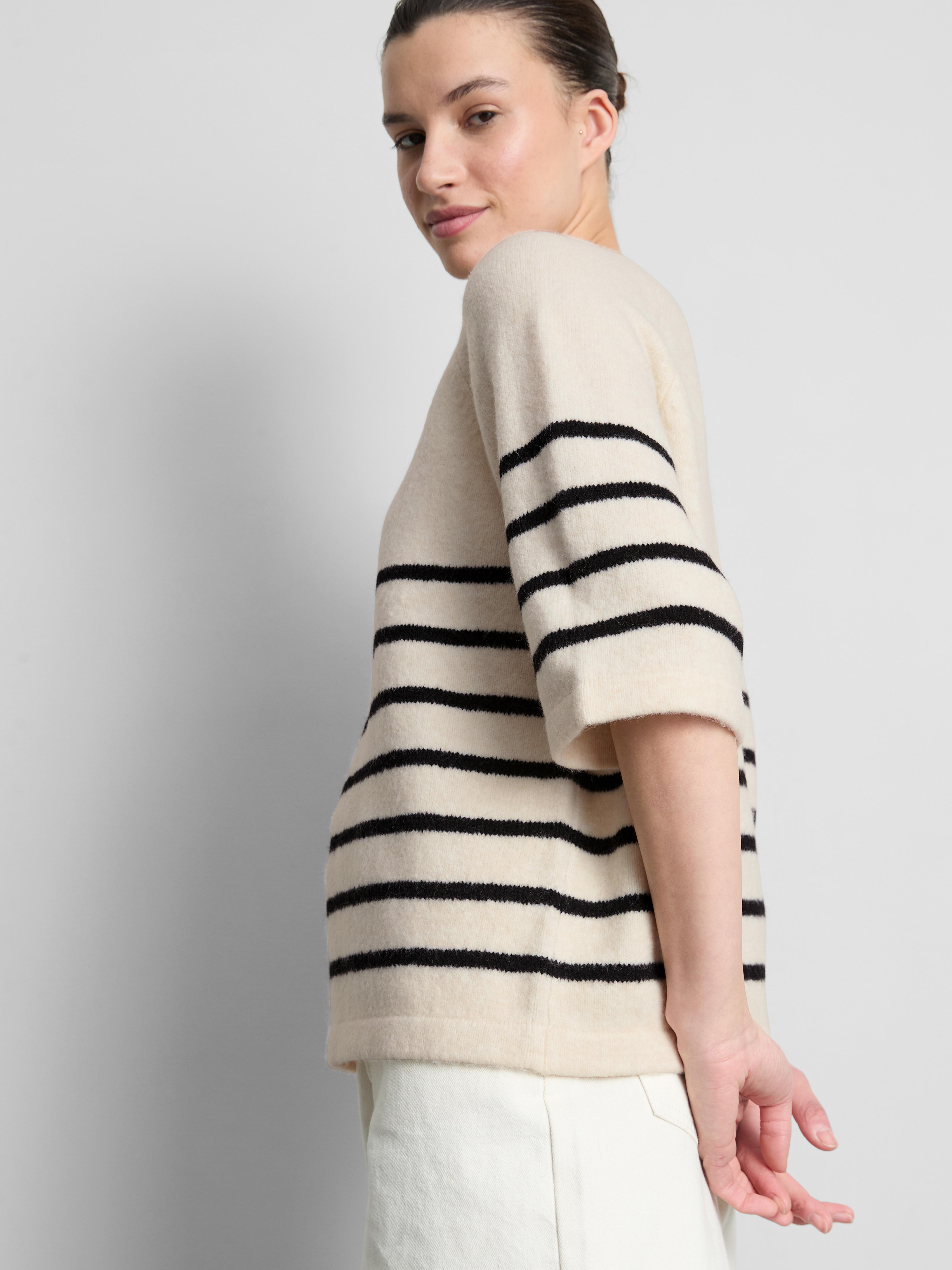 Wool Blend Knitted Boxy T-Shirt