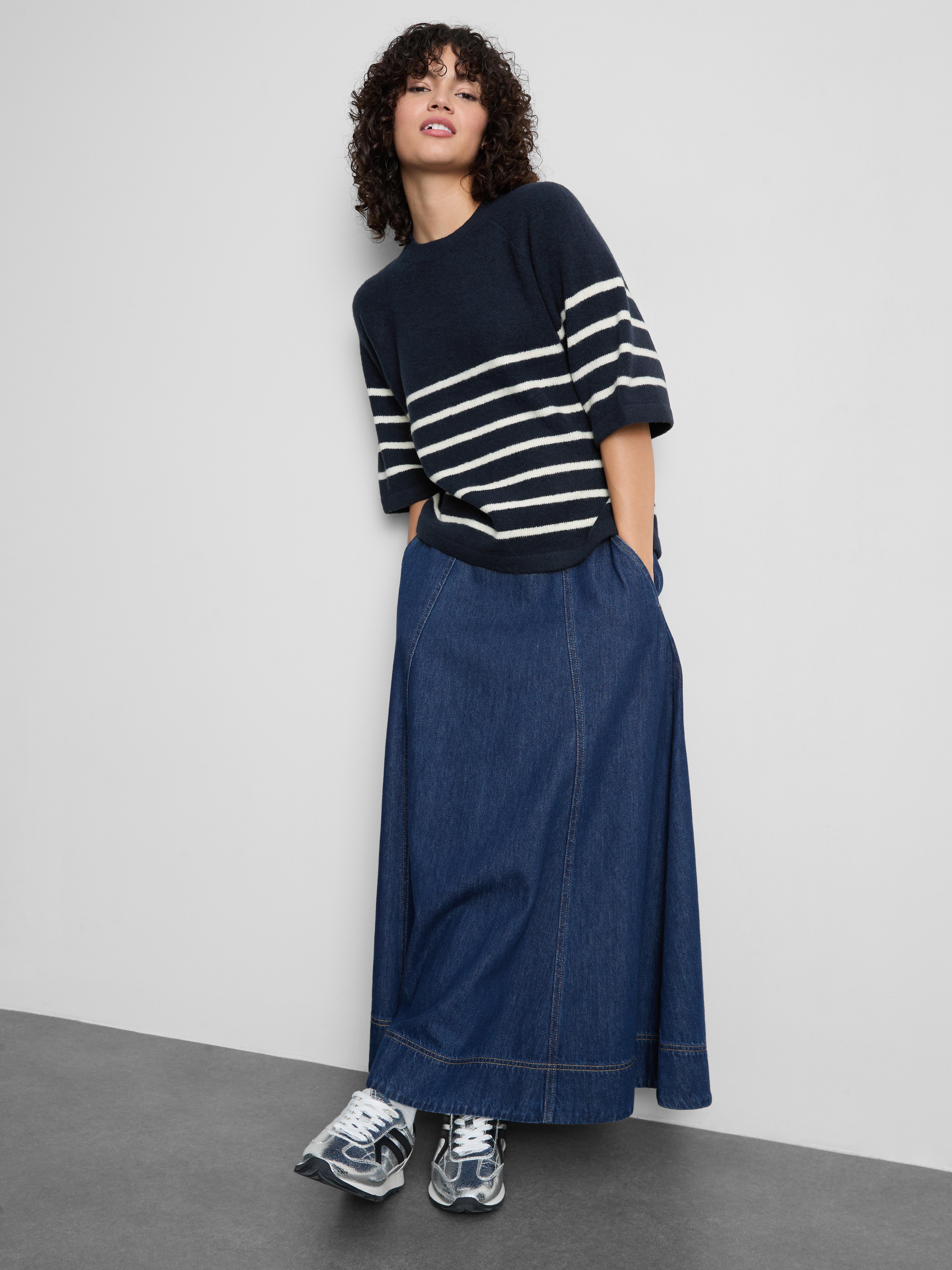 Wool-Blend Knitted Boxy T-Shirt