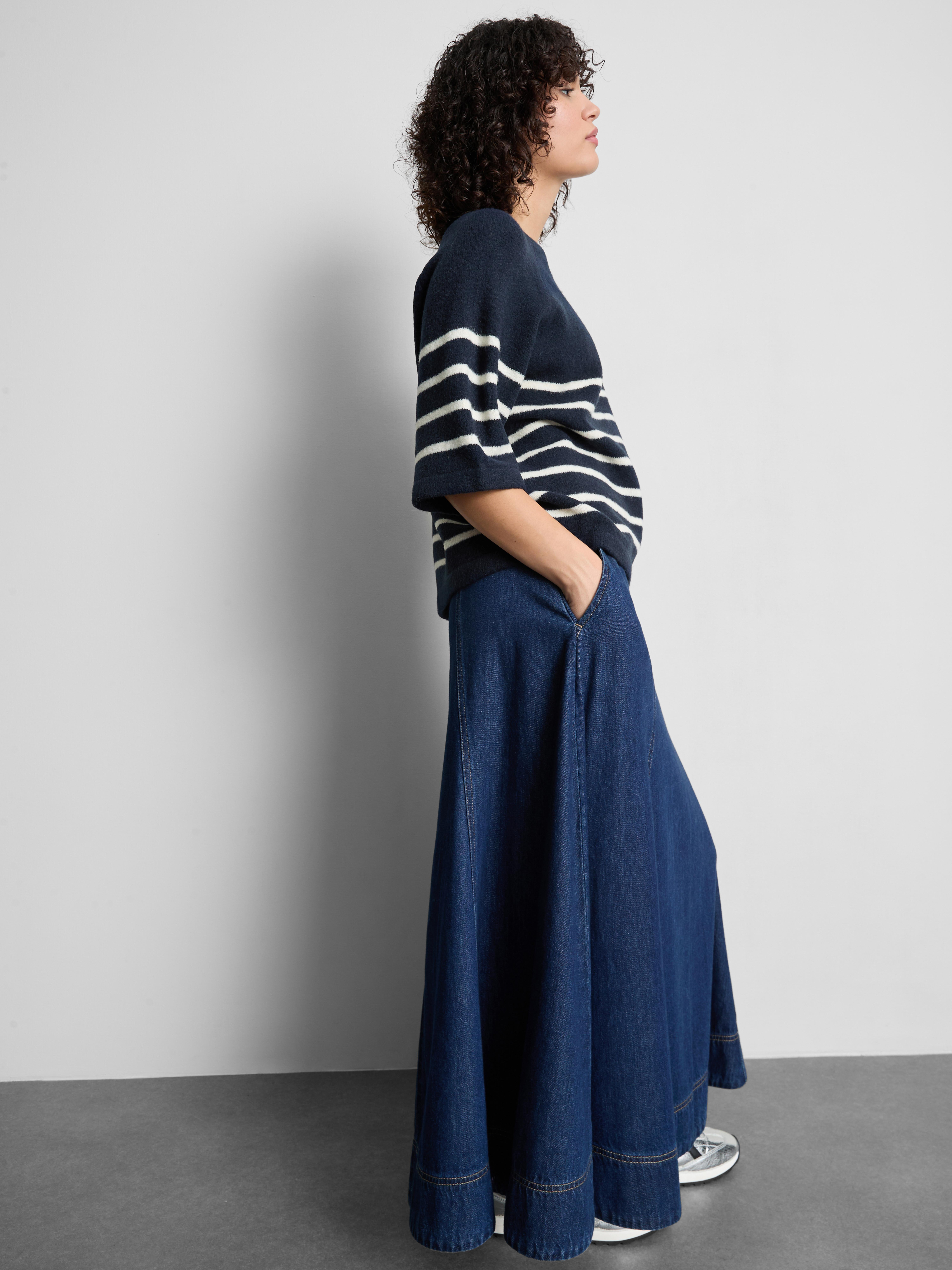 Wool-Blend Knitted Boxy T-Shirt