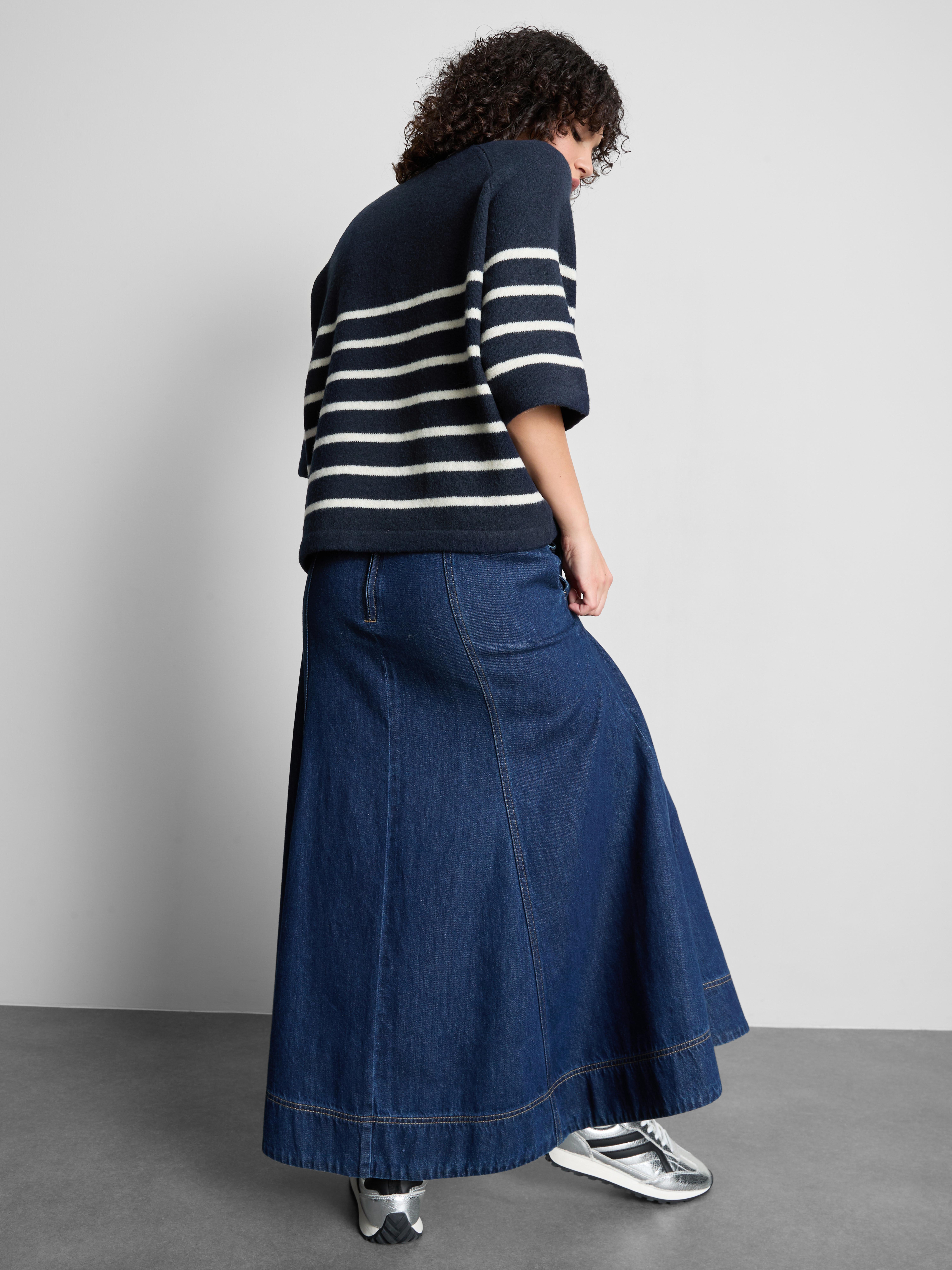 Wool-Blend Knitted Boxy T-Shirt