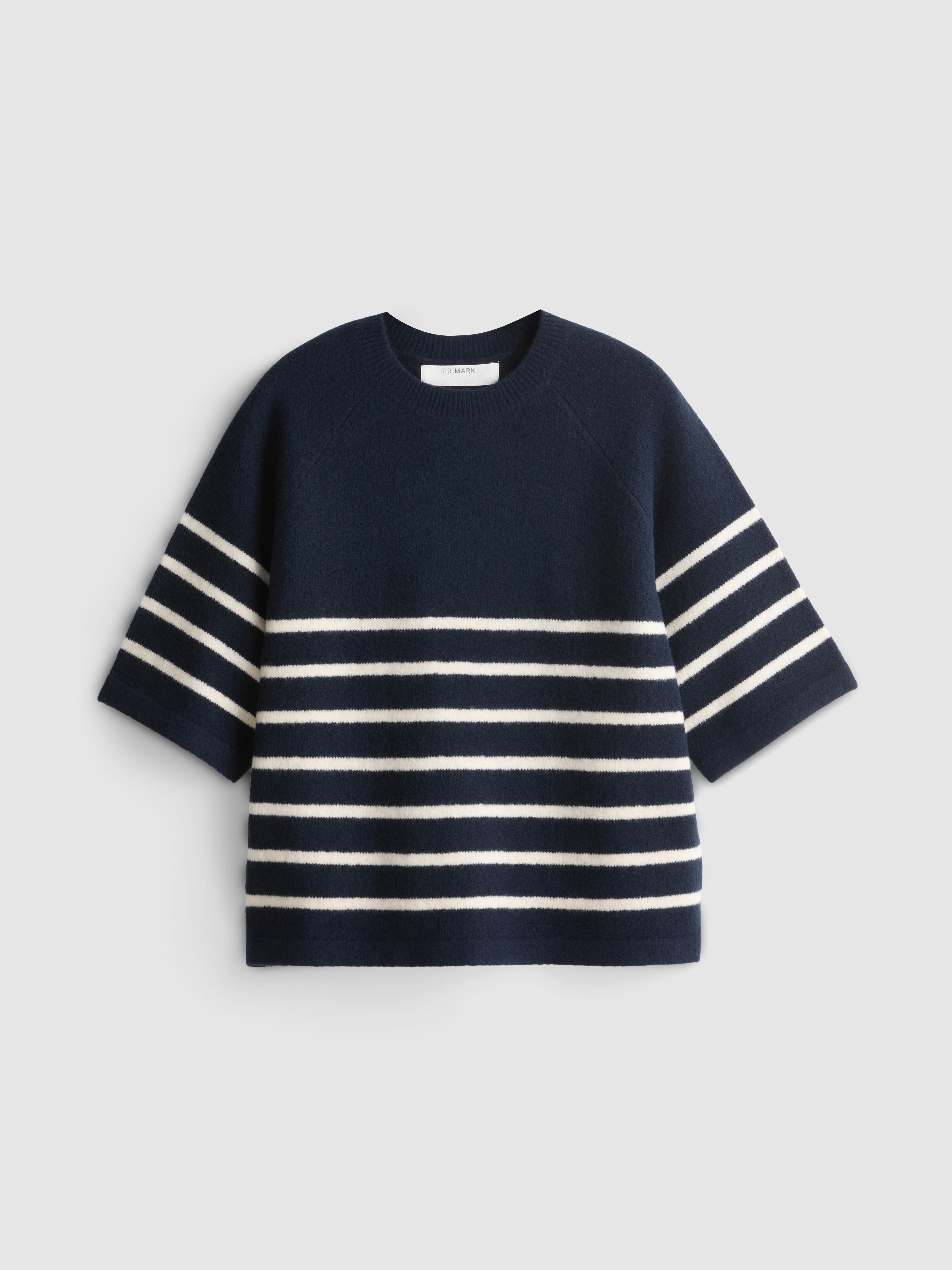 Wool-Blend Knitted Boxy T-Shirt