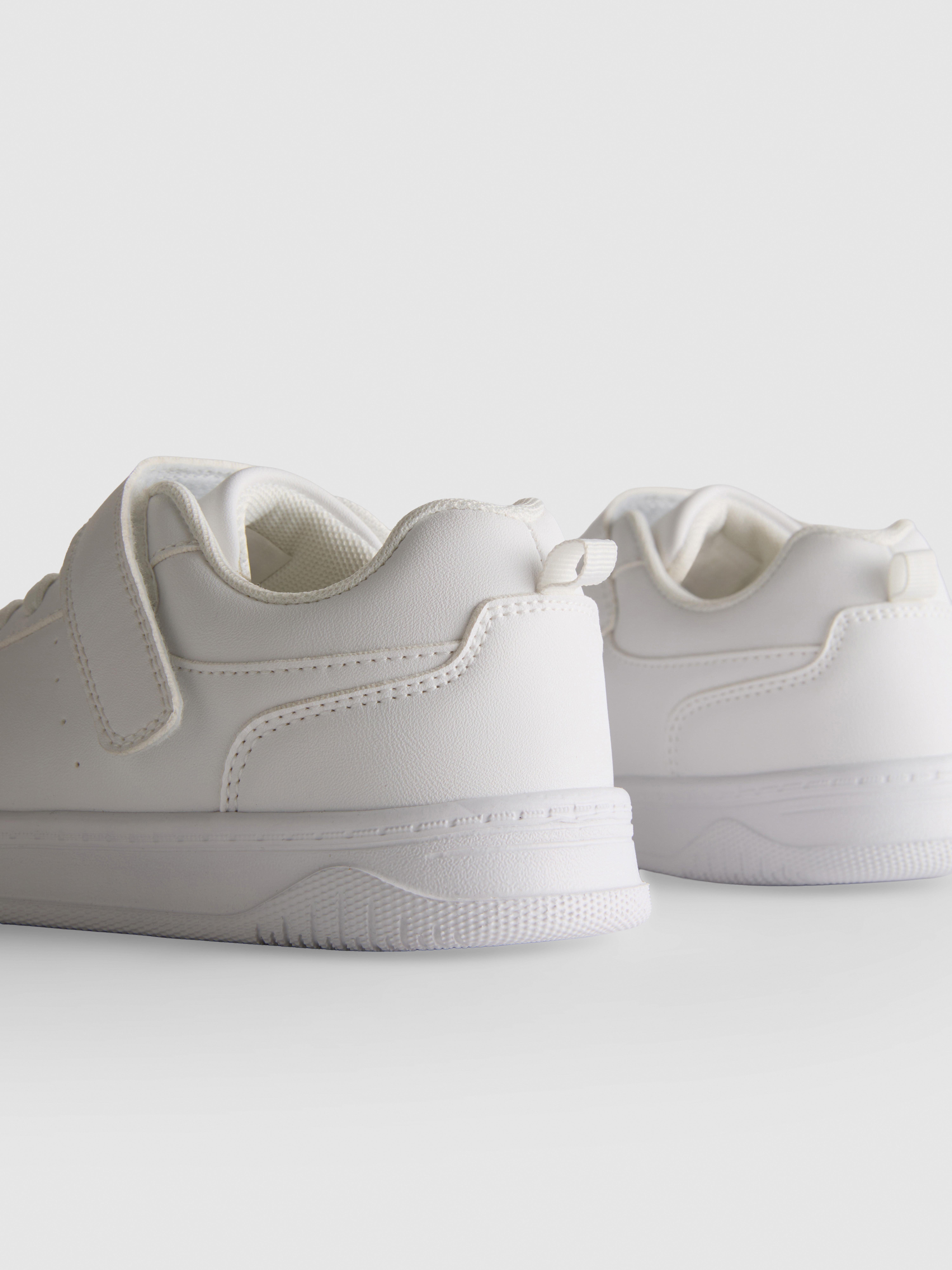 Faux Leather Low-Top Trainers