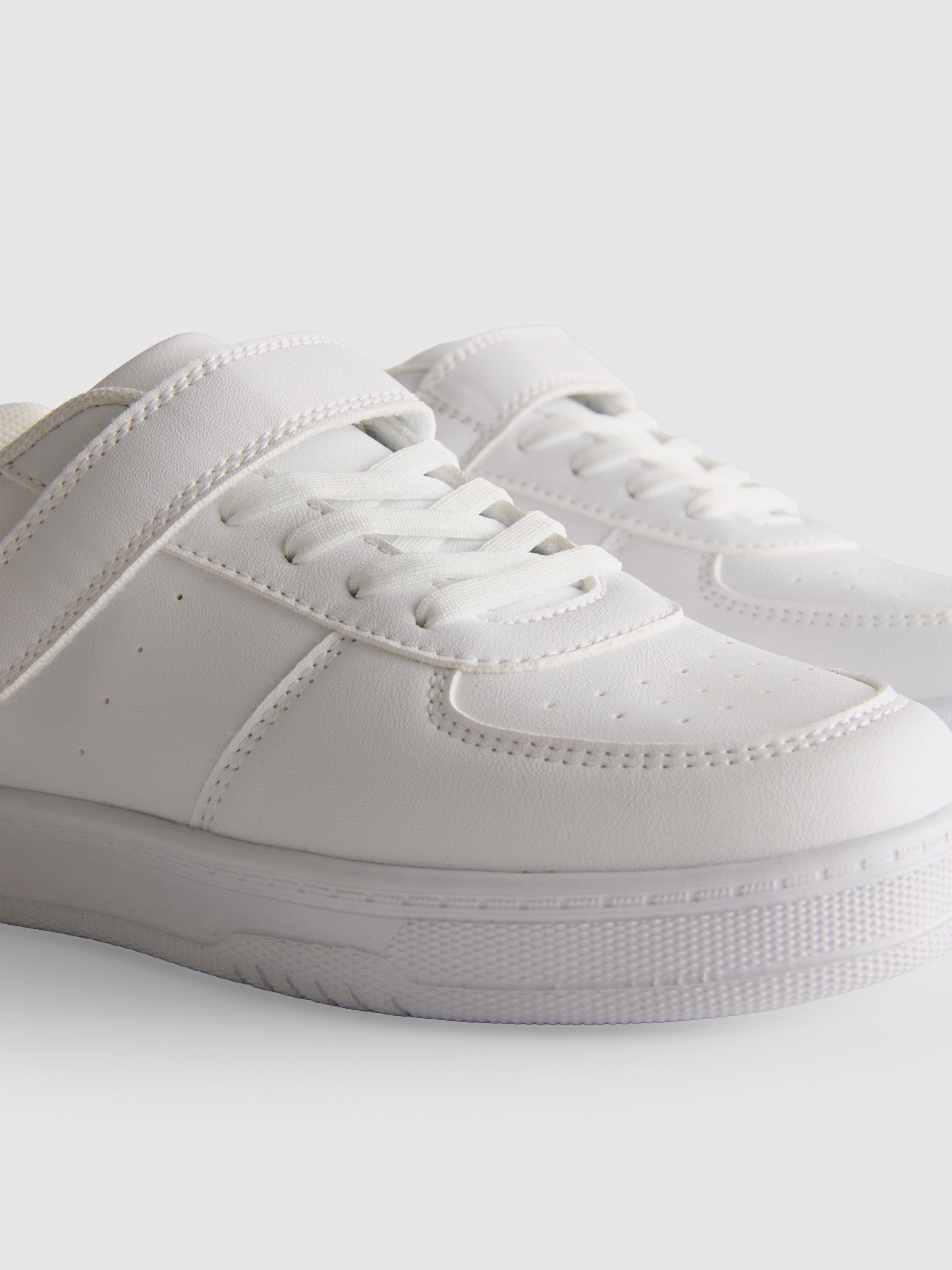 Faux Leather Low-Top Trainers