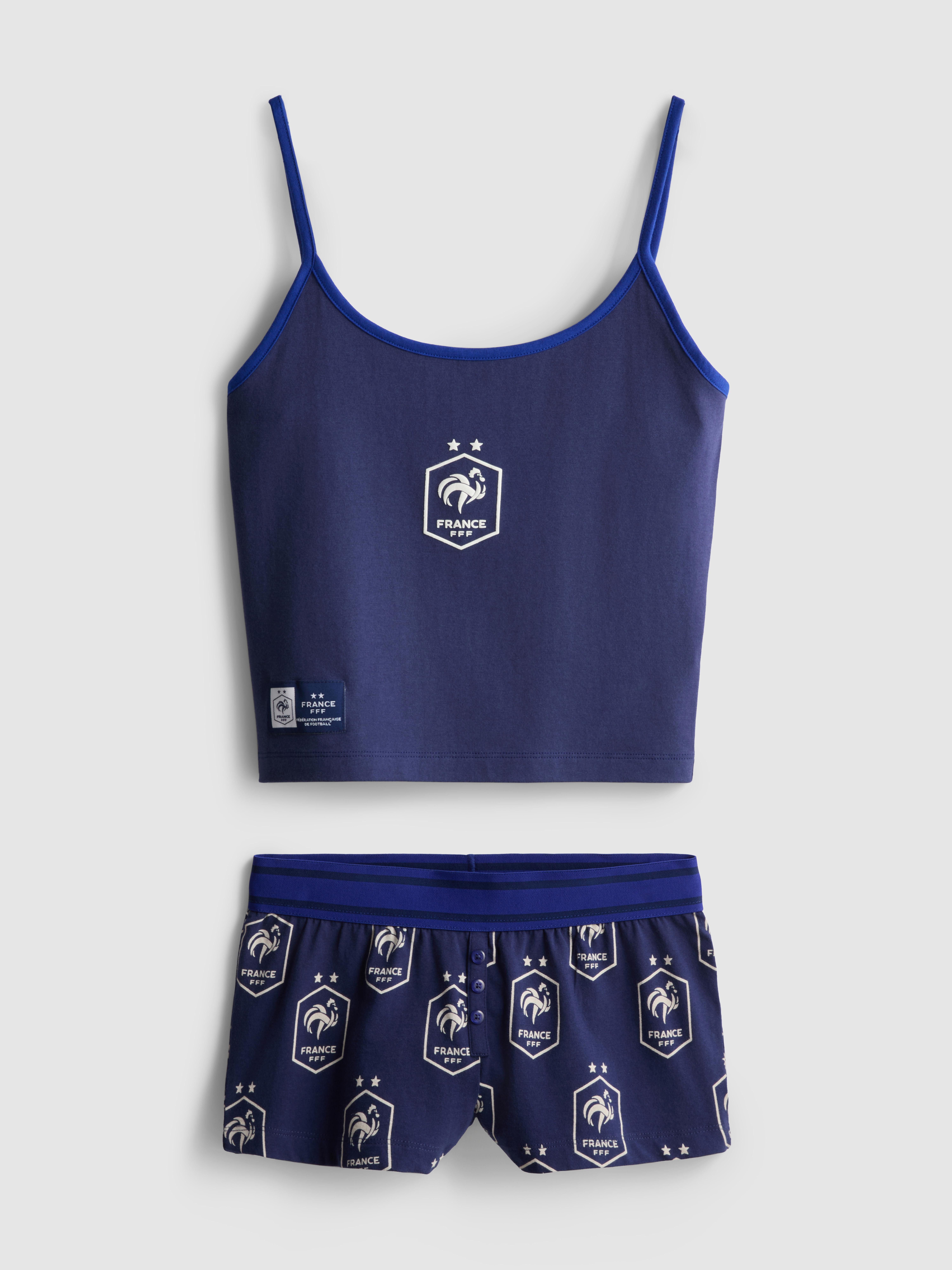 Pyjama shorty et caraco en coton France FC