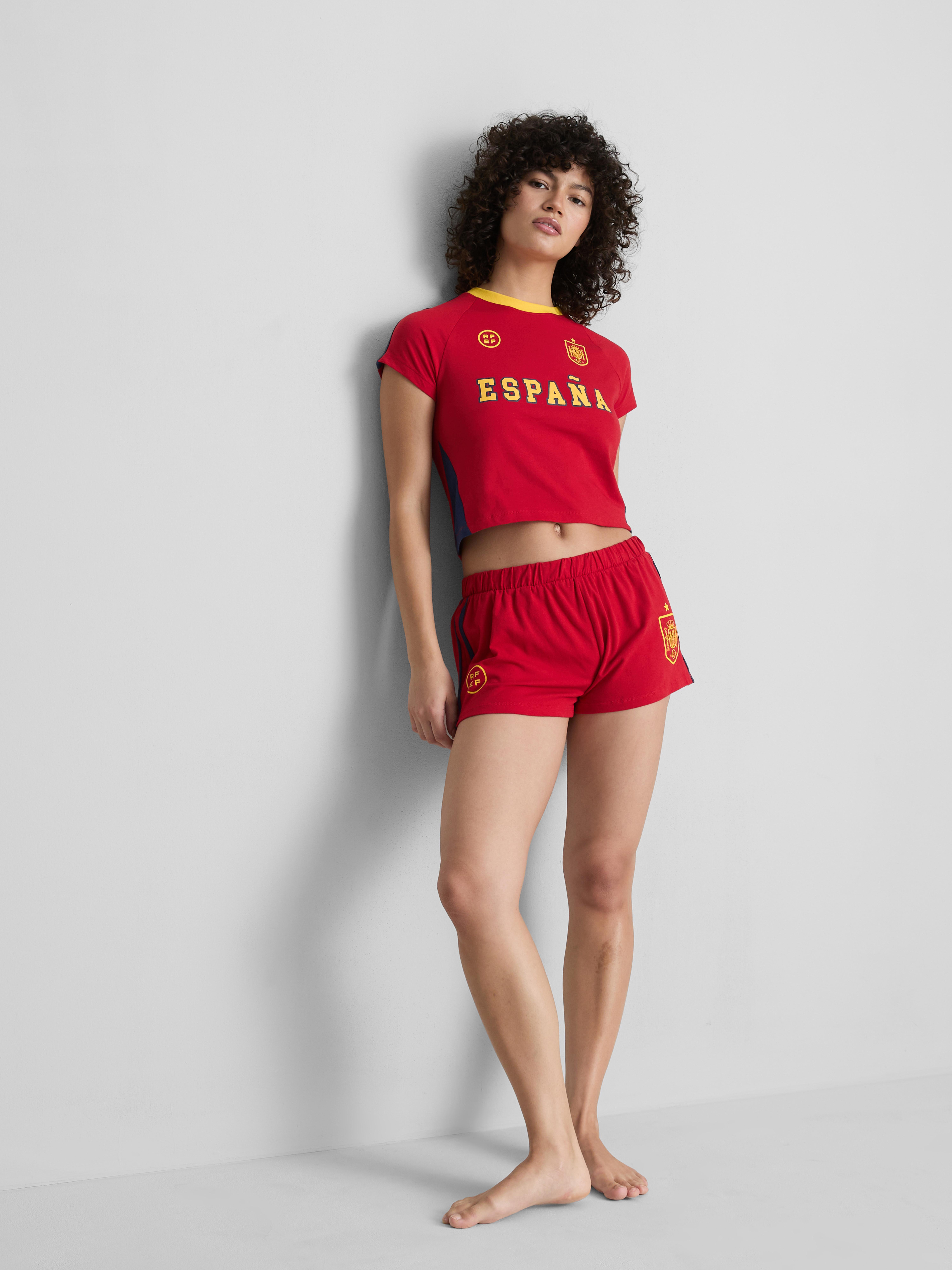 Pijama corto con algodón de la selección española