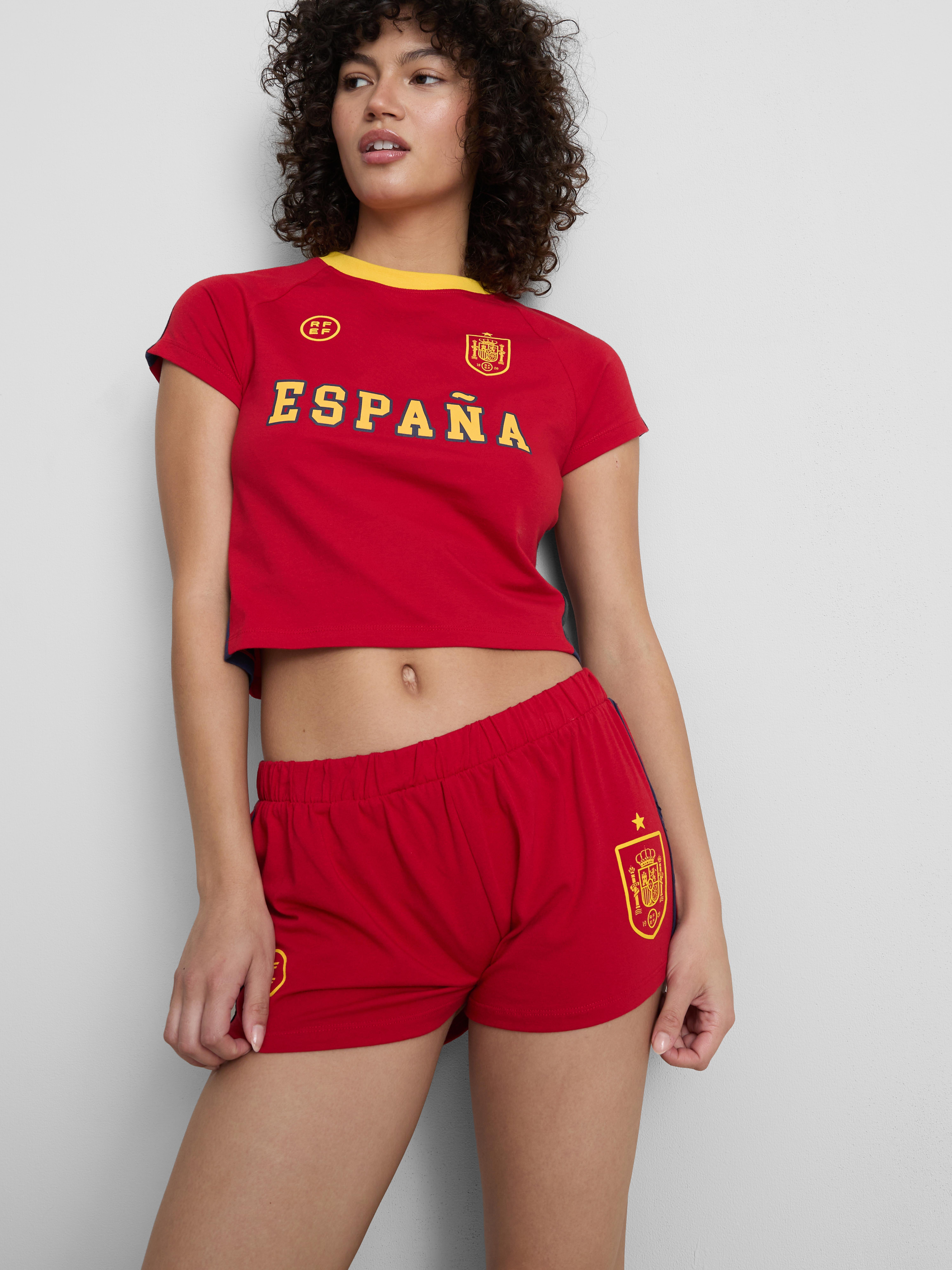 Pijama corto con algodón de la selección española