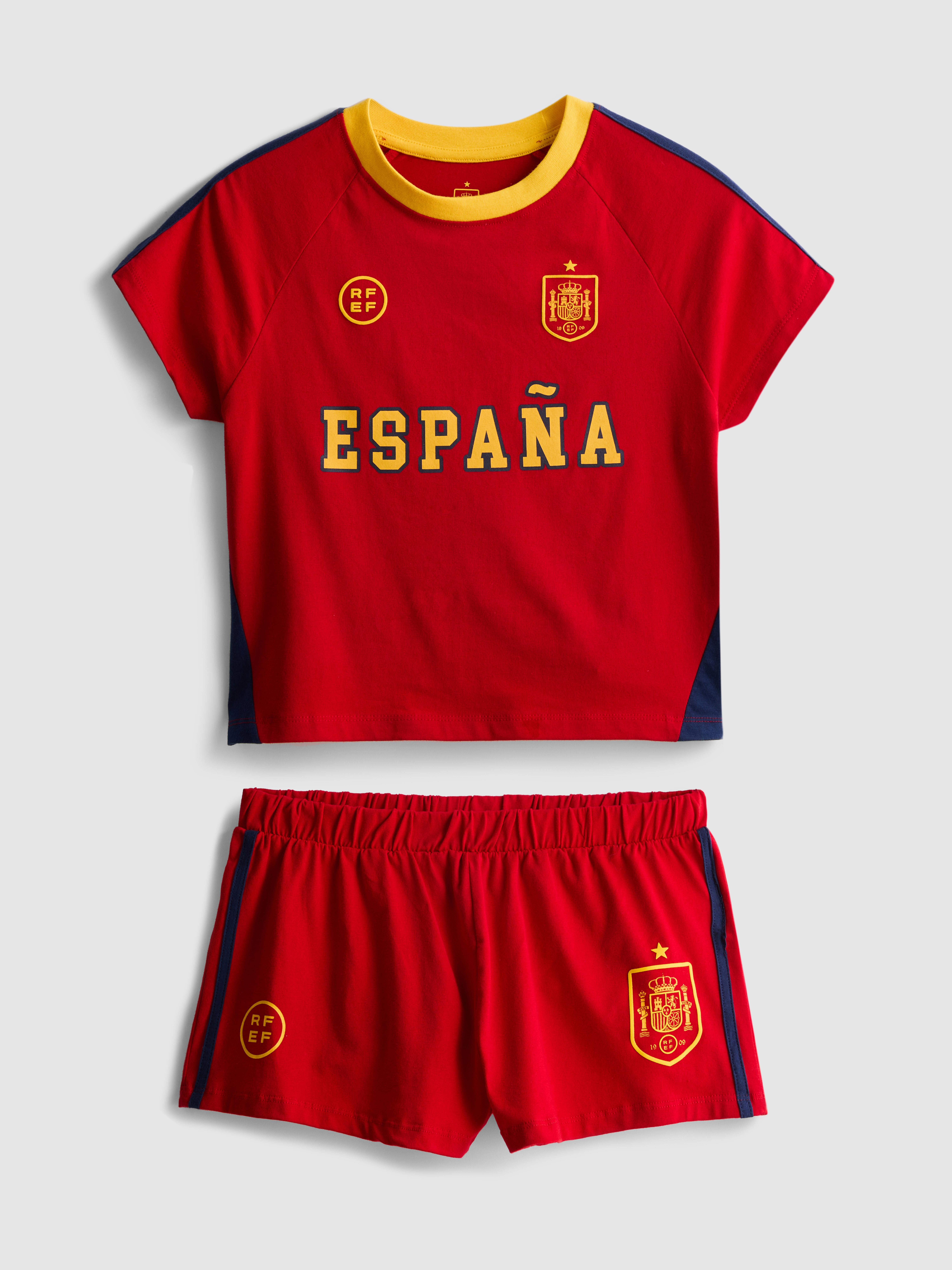 Pijama corto con algodón de la selección española