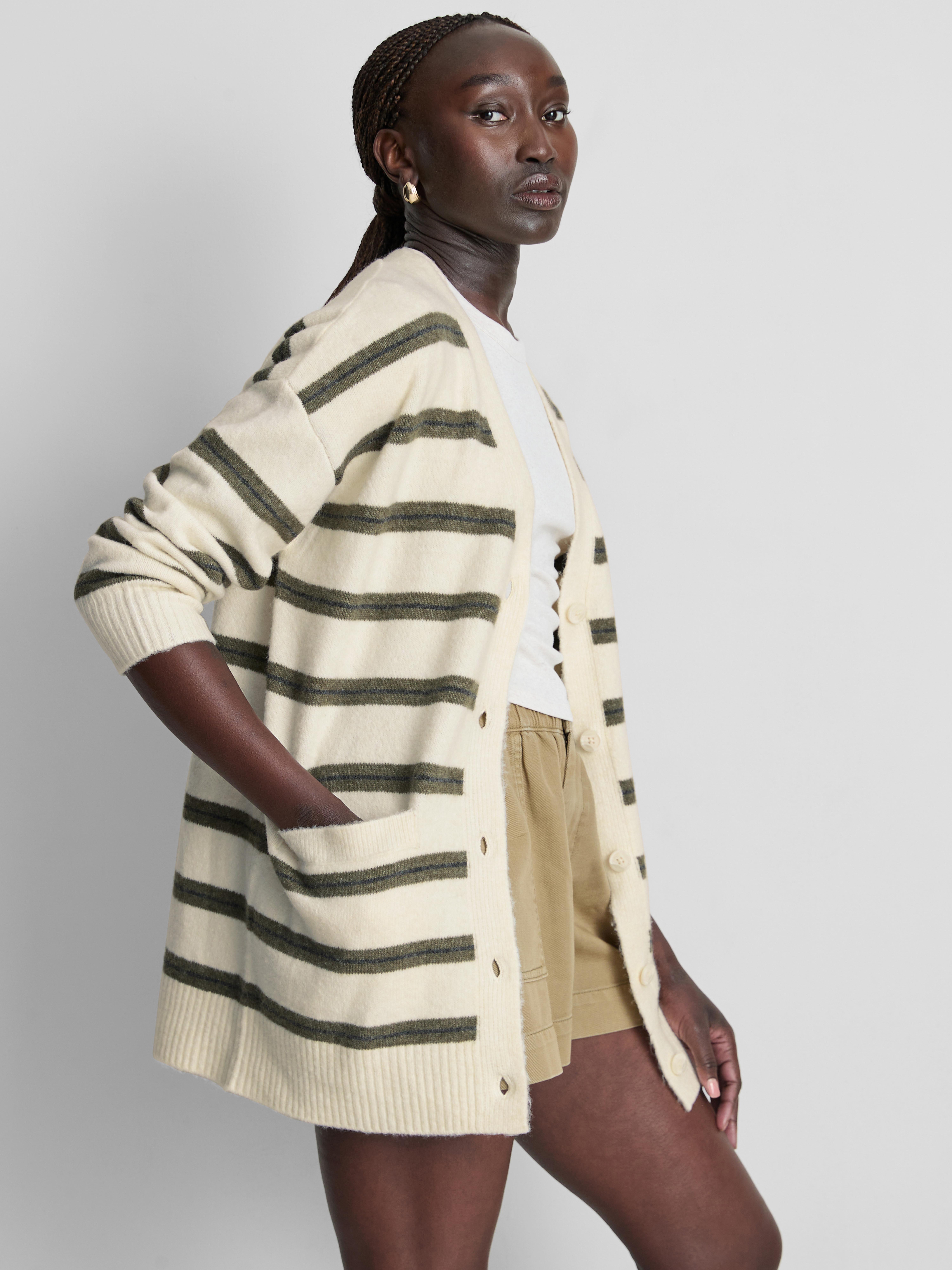 Striped Midi Cardigan